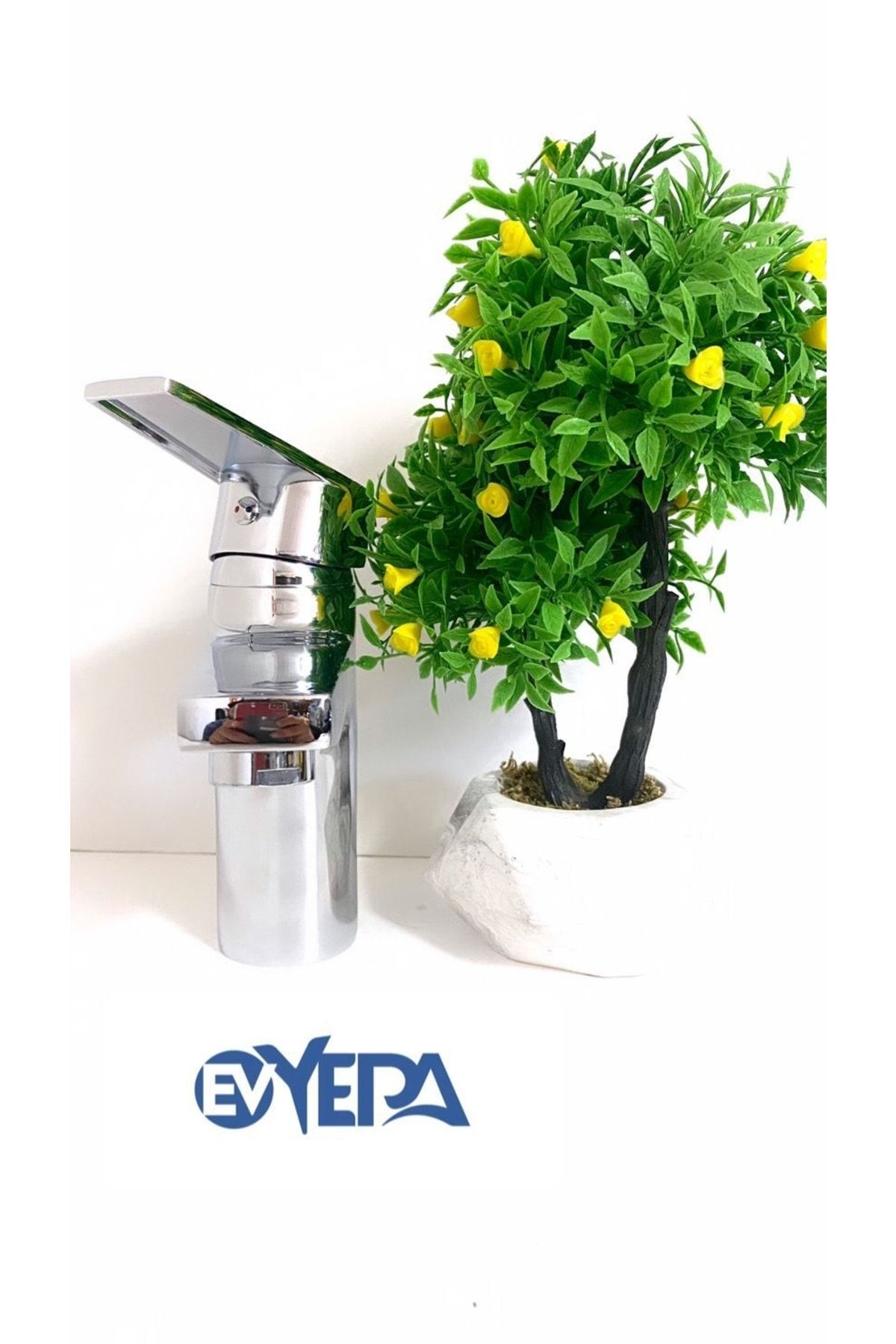 Fleko Krom Gümüş Ağır Tip Lavabo (SICAK SOĞUK GİRİŞLİ, PİRİNÇ MALZEME)