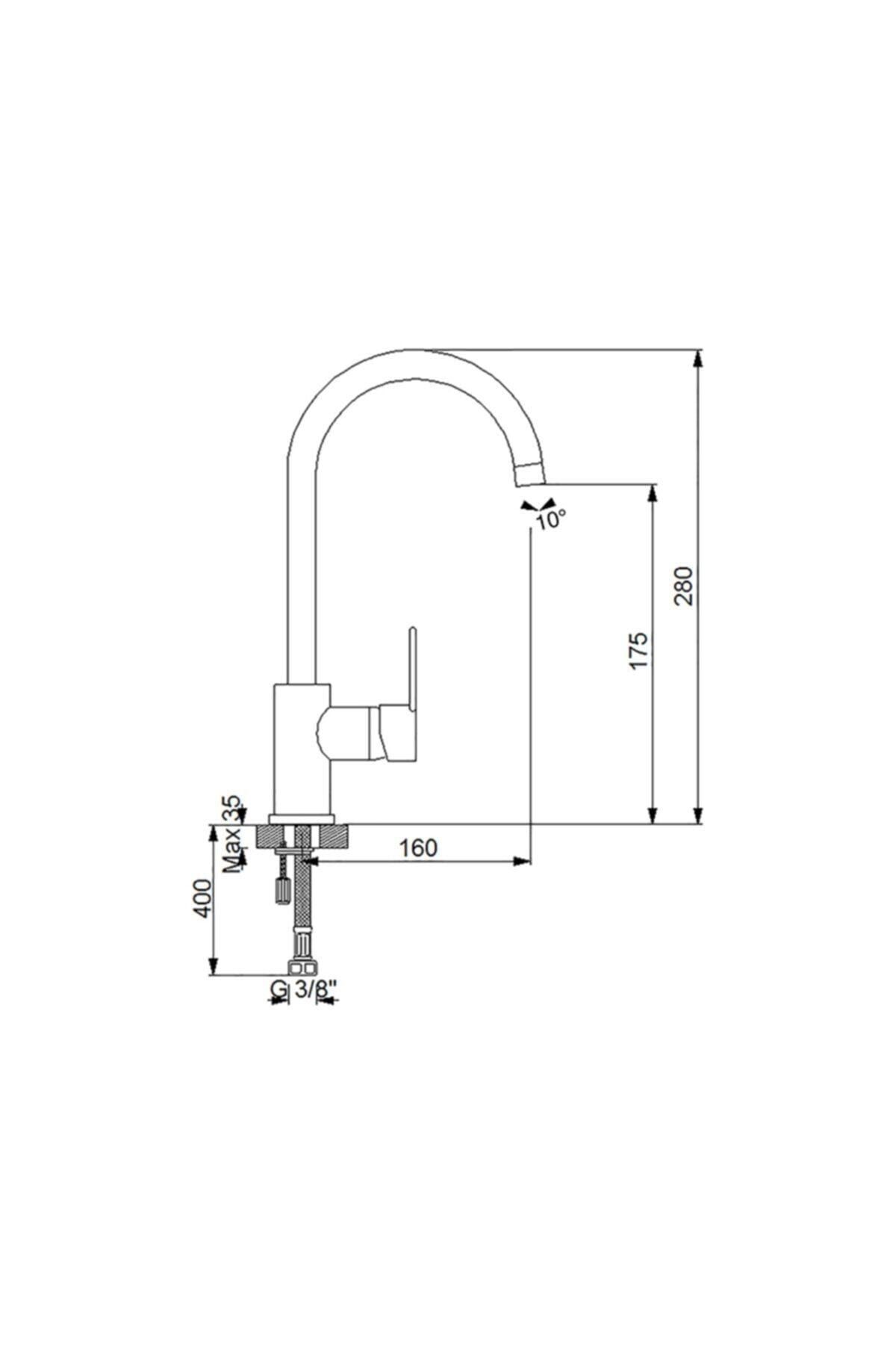 Domino Dönerli Lavabo Bataryası Siyah 971731b