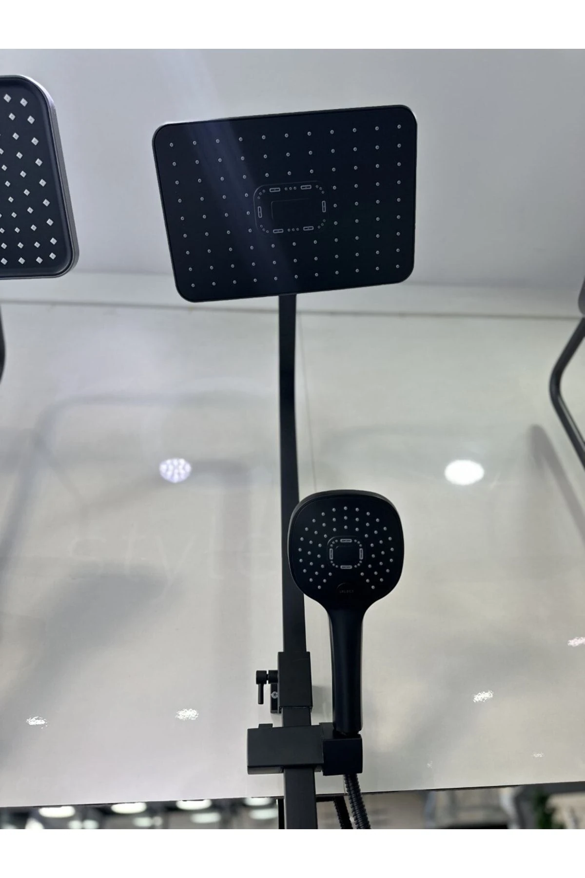 Star Mat Siyah Piyano Tuşlu Tepe Duşlu Duş Seti