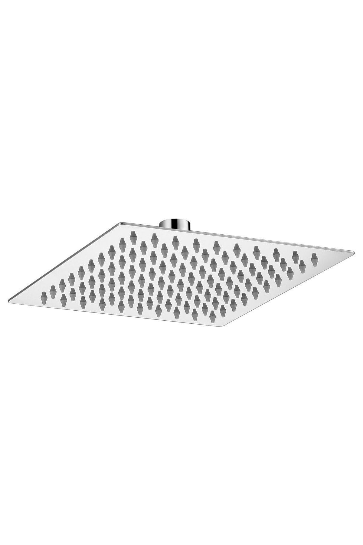 Tepe Duş Başlığı Kare 20 * 20 Paslanmaz Inox 304 Çelik Metal Kireç Önleyici
