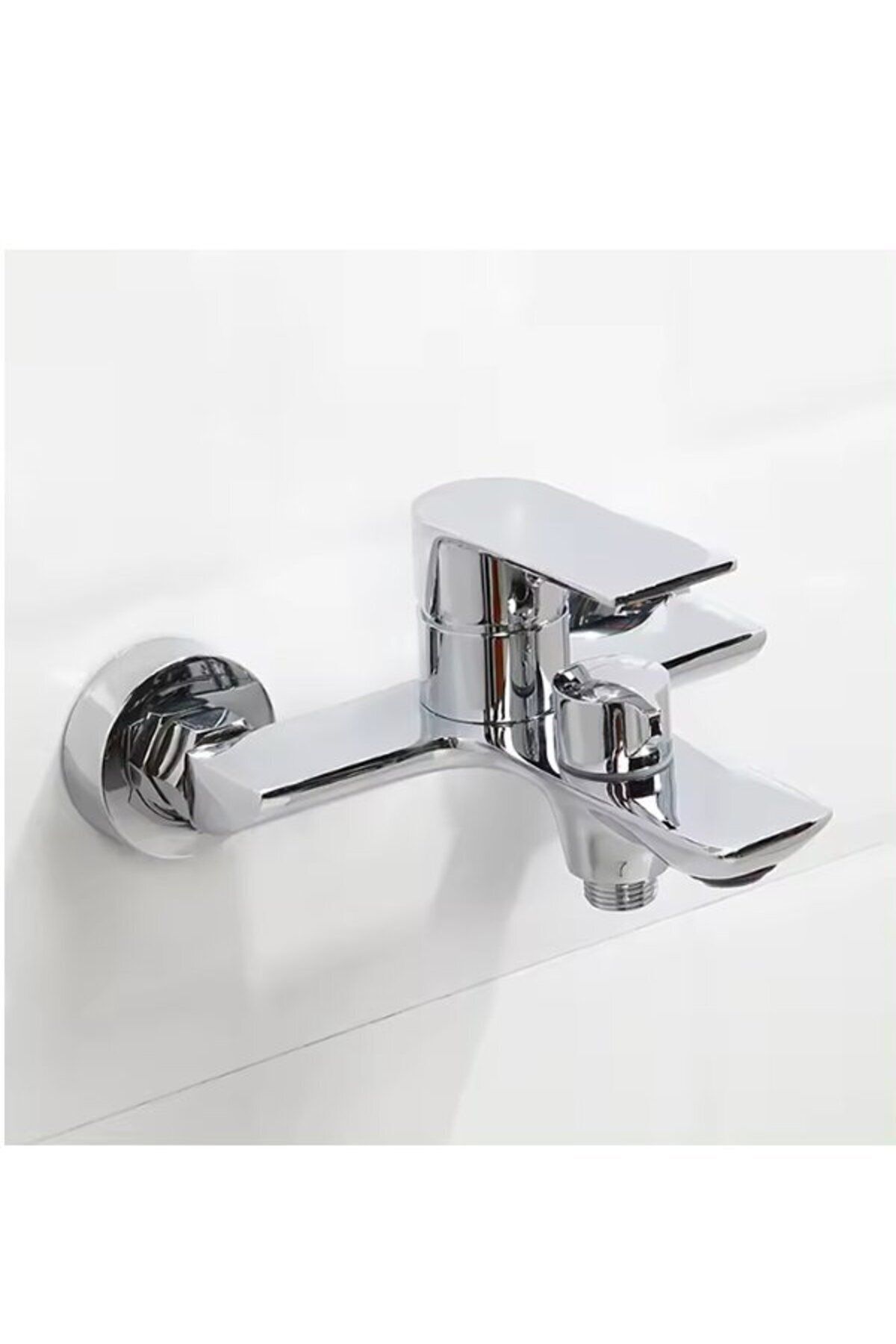 Banyo Bataryası Çevirmeli Kartuş Pirinç Döküm Krom Kaplama Modern Tasarım