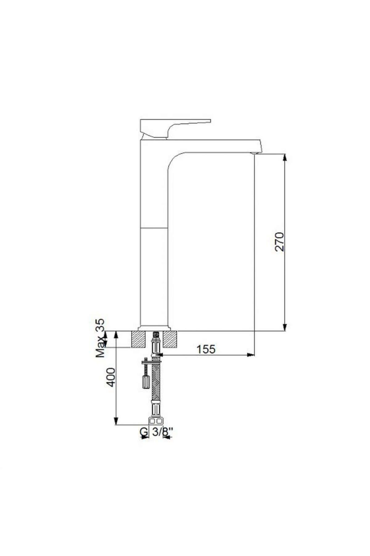 - Aqua Çanak Tipi Lavabo Bataryası - Beyaz - 941001W 350109