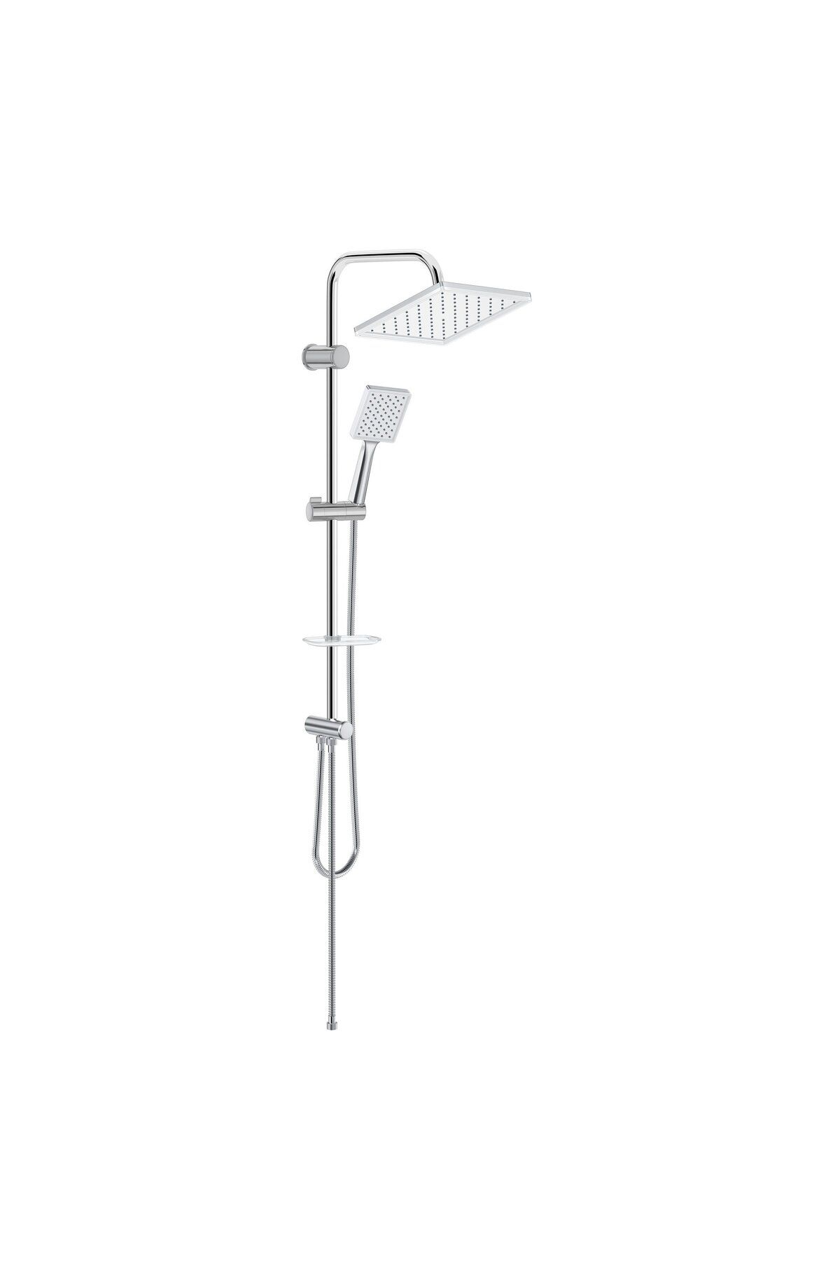 Queen Mat Chrome Kare Duş Seti... Vs2242
