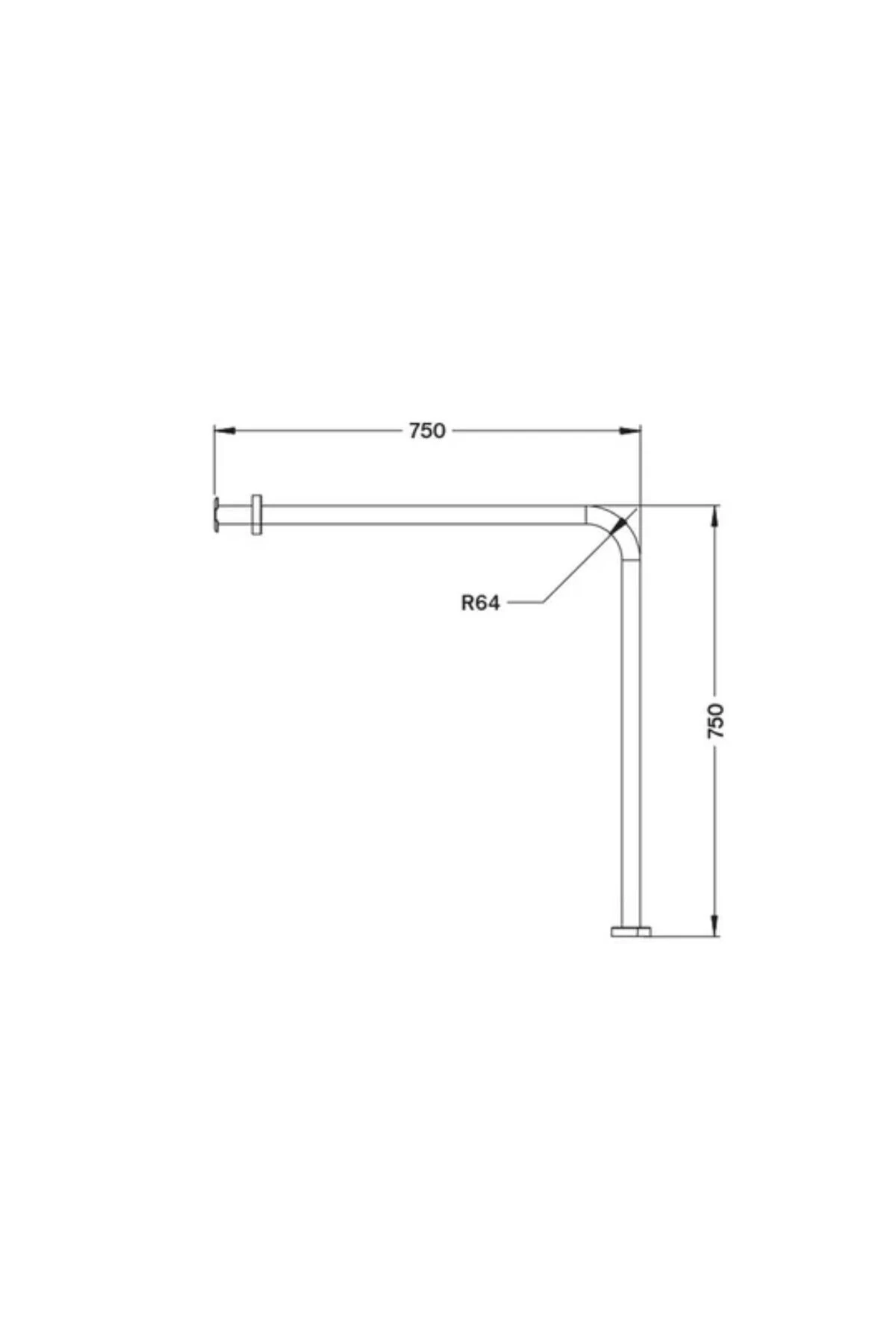 Engelli Tutunma Barı Tutamağı L Tutamak Paslanmaz Çelik 304 Krom