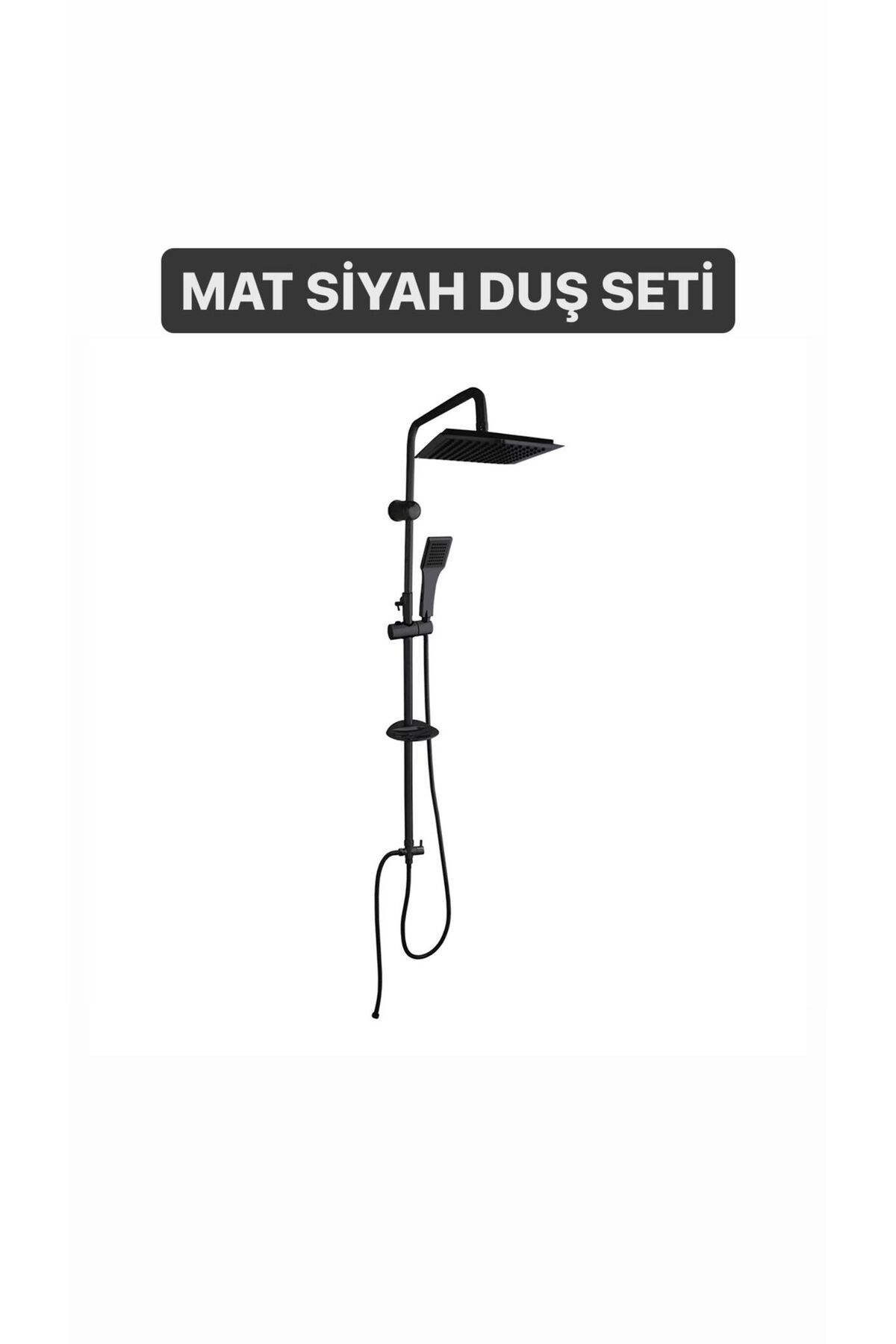 Fleko (4lü Set) Siyah Duş Seti, Siyah Banyo, Mutfak ve Lavabo Bataryası