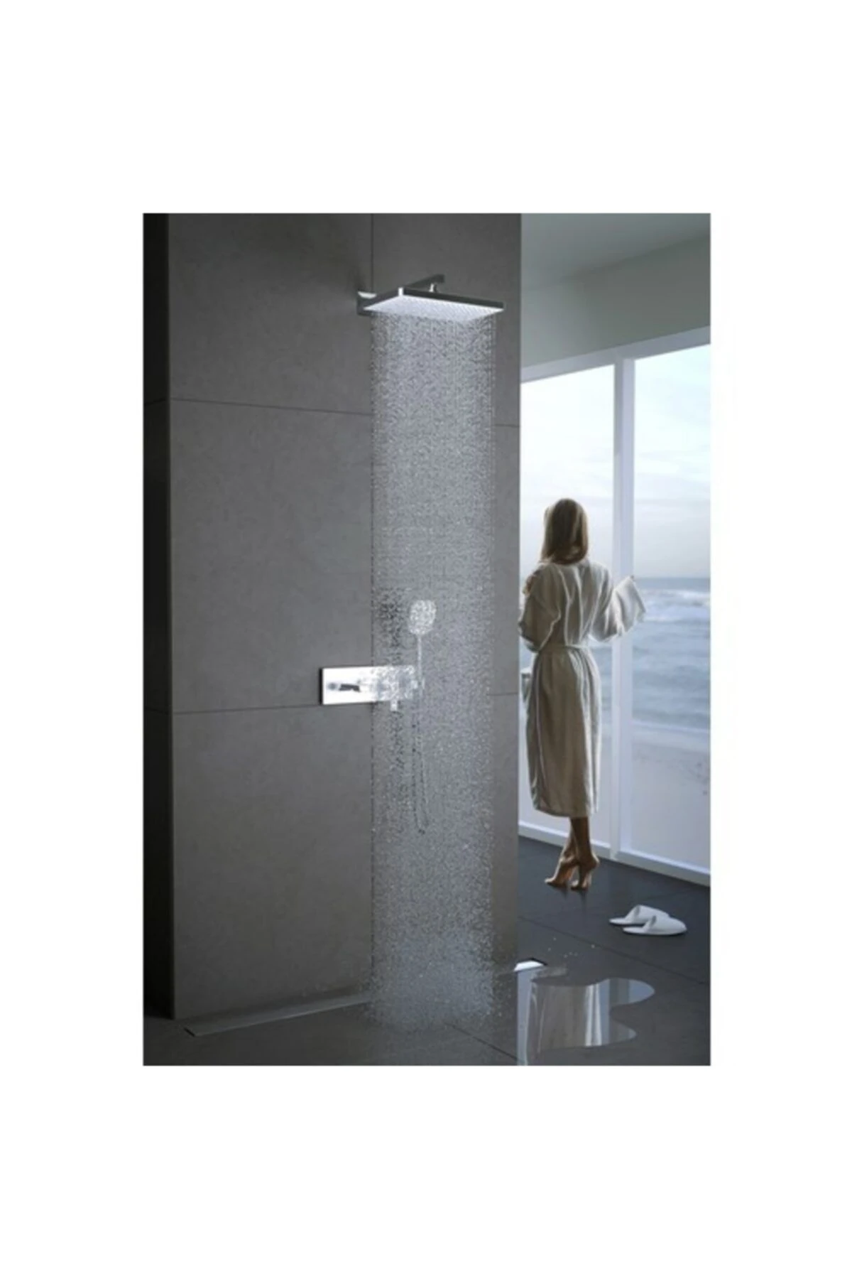 Life Beyaz Camlı Yatay Ankastre Üç Yönlü Banyo Bataryası