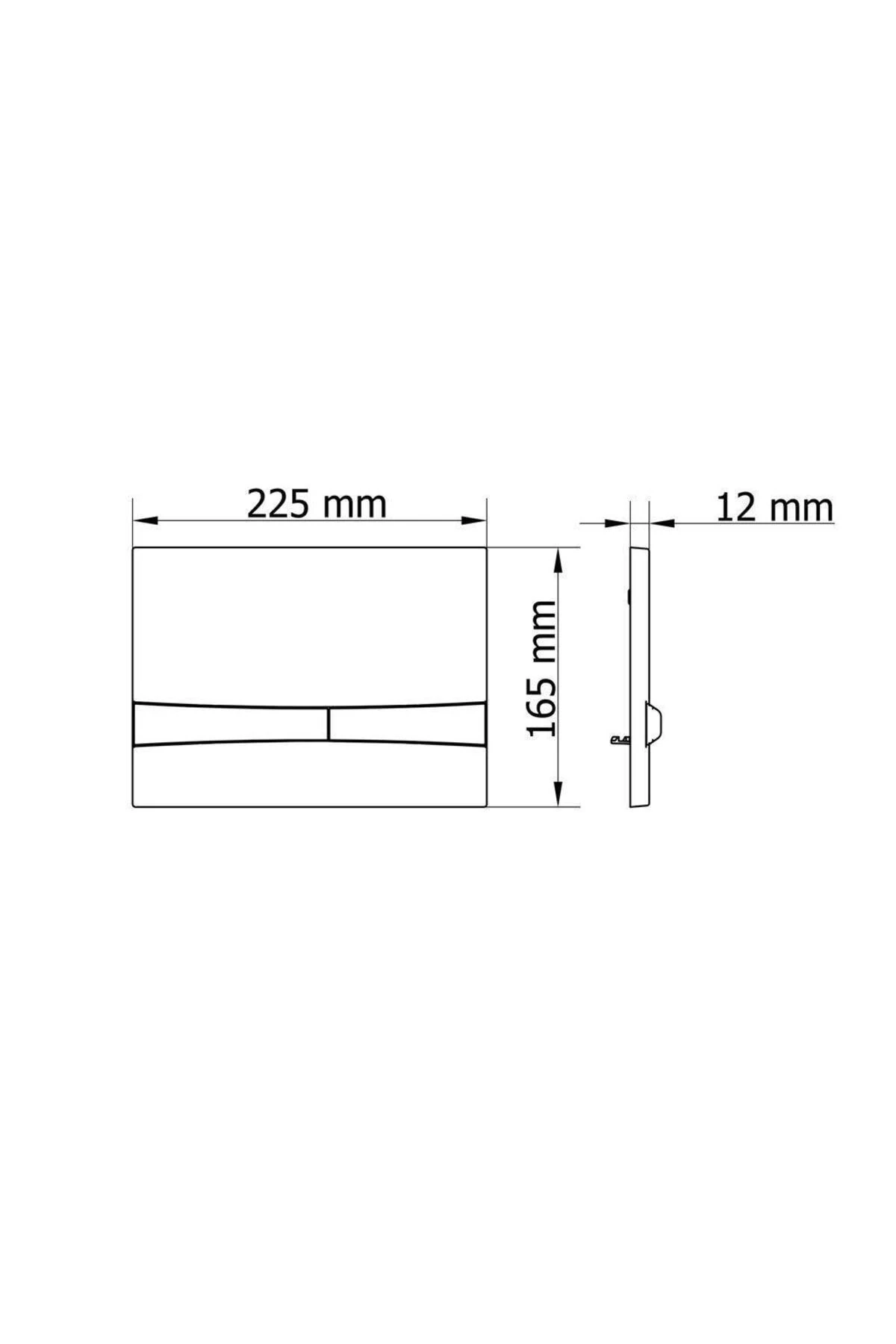 Mia Gömme Rezervuar Kumanda Paneli Parlak (krom) 229-002