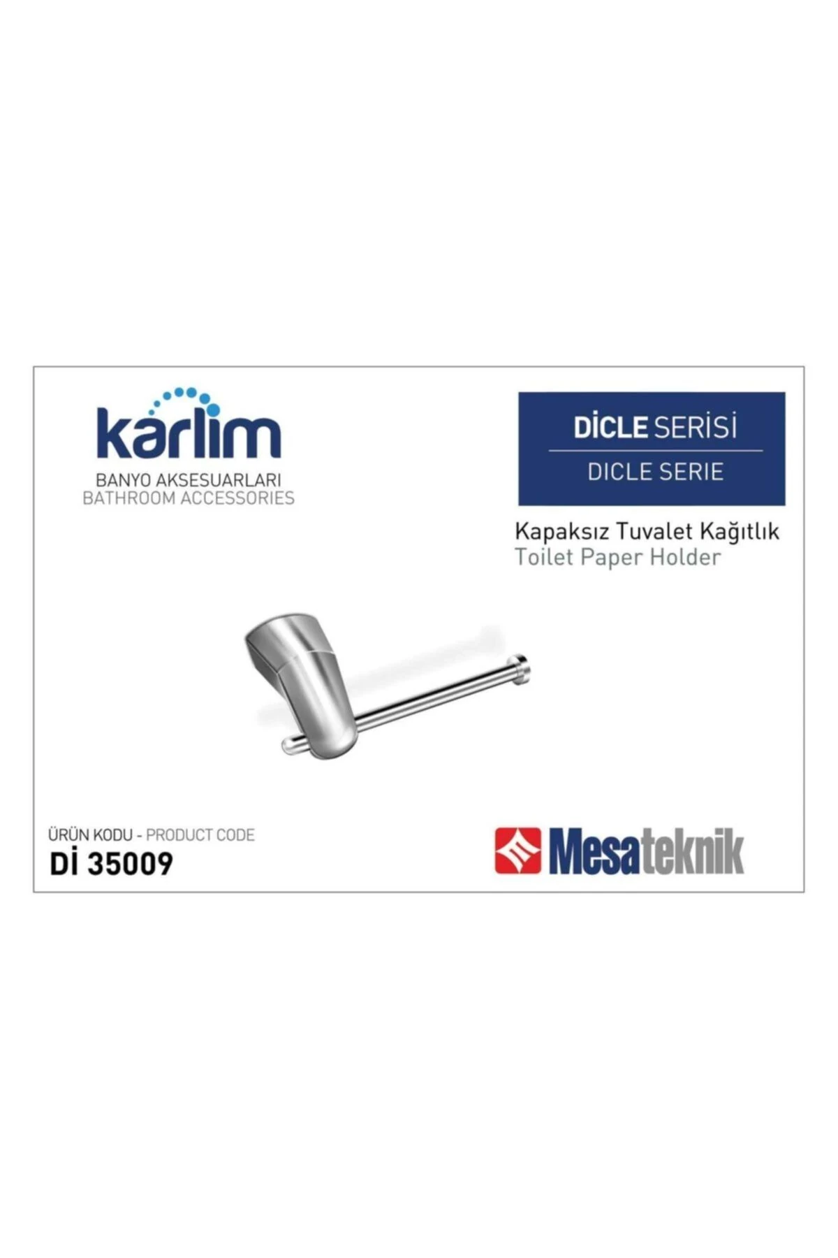 Mesa Karlim Dicle Serisi Kapaksız Tuvalet Kağıtlık Krom (Di35009)