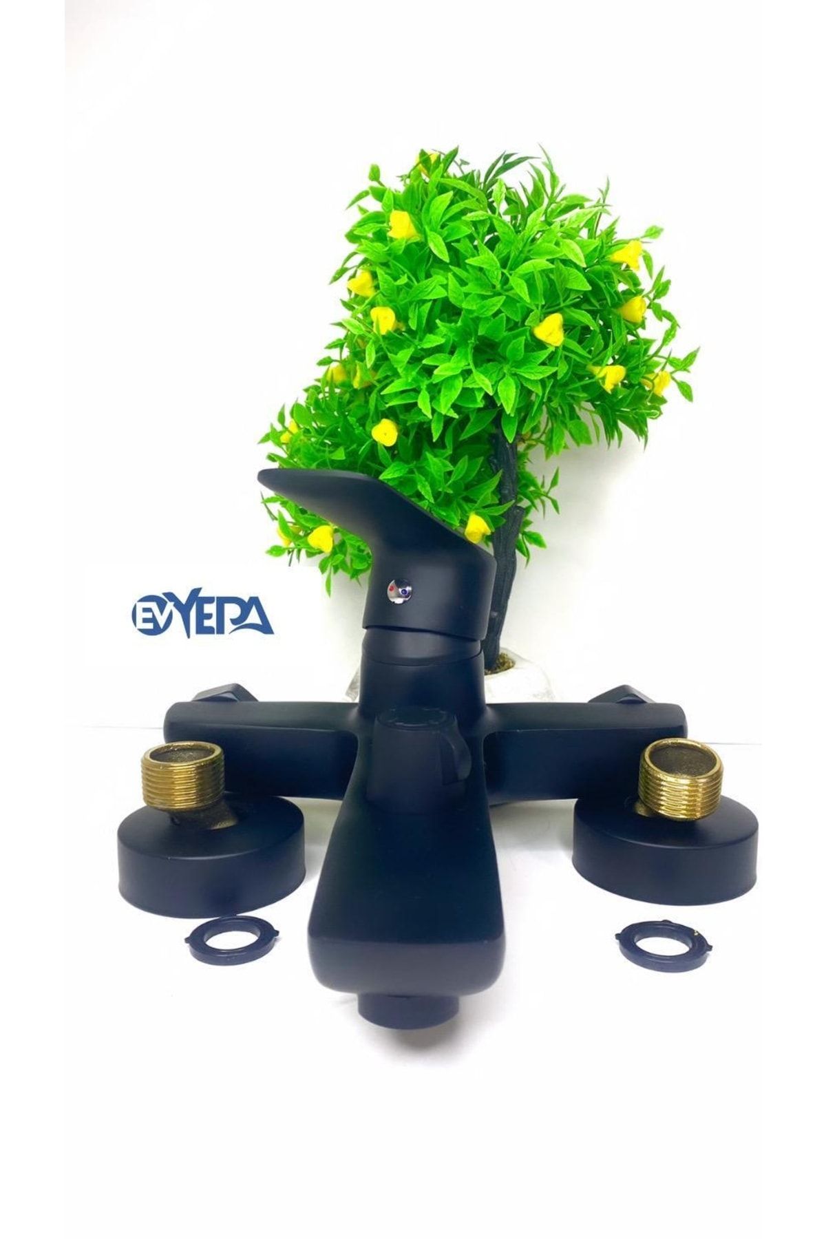 Fleko Siyah Banyo Batarya Musluk