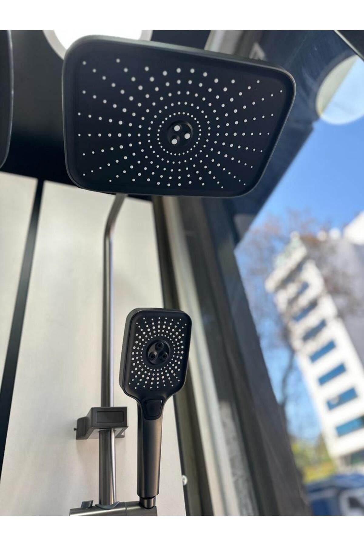 Fleko Piyano Antrasit Yeni Kolon Duş Seti