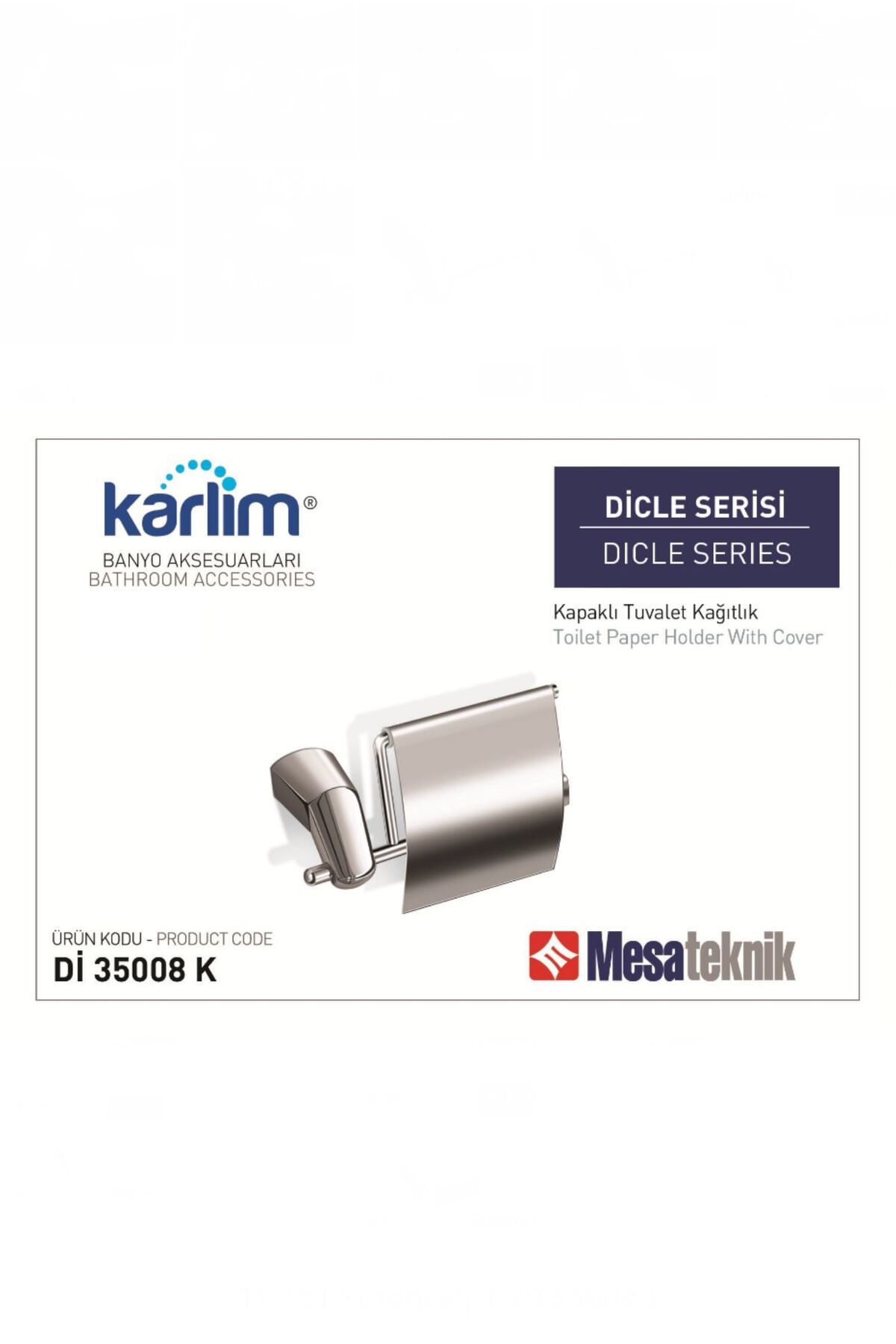 Karlim Dicle Serisi Kapaklı Tuvalet Kağıtlığı