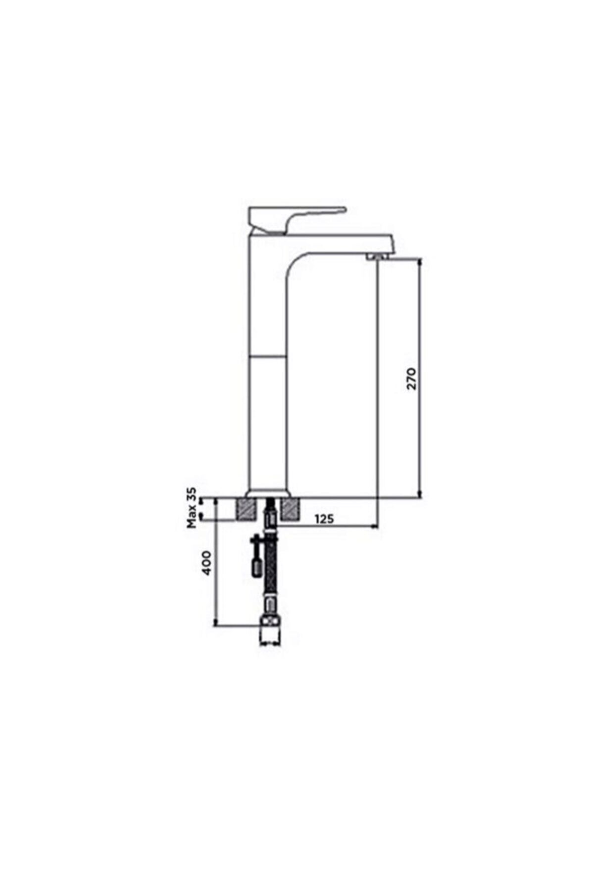 Aqua Çanak Tipi Lavabo Bataryası Siyah Parlak Bakır 941001bs