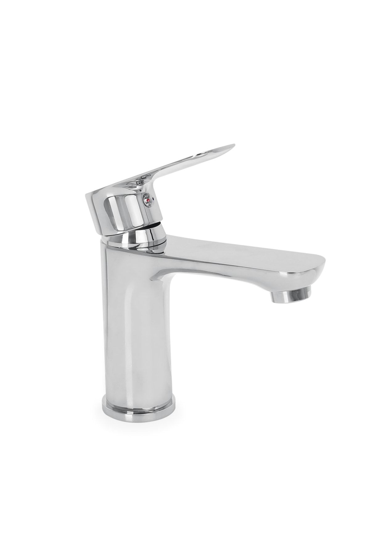 Fleko Krom Gümüş Düz Lavabo (SICAK SOĞUK GİRİŞLİ, PİRİNÇ MALZEME) 5yıl Garantili