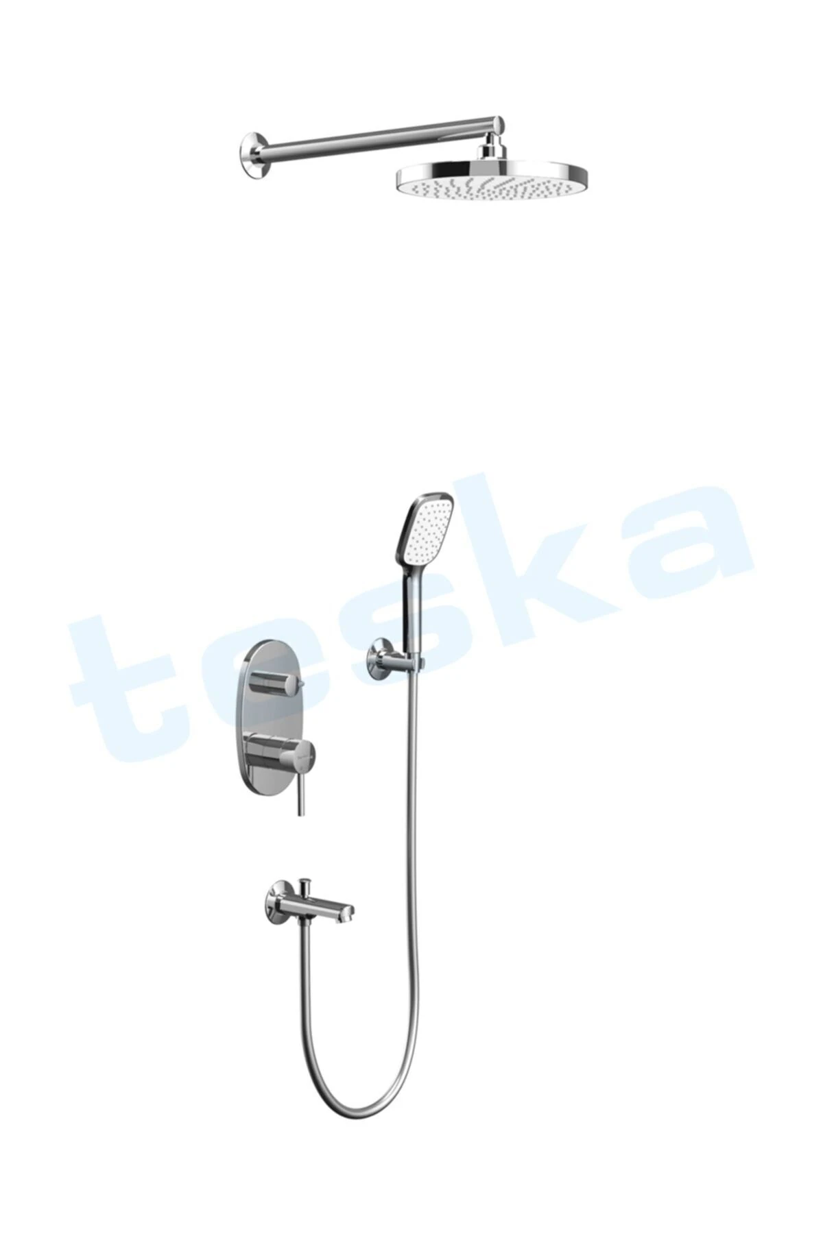 Tenedos Krom Iki Yönlü Ankastre Banyo Bataryası Seti As2300