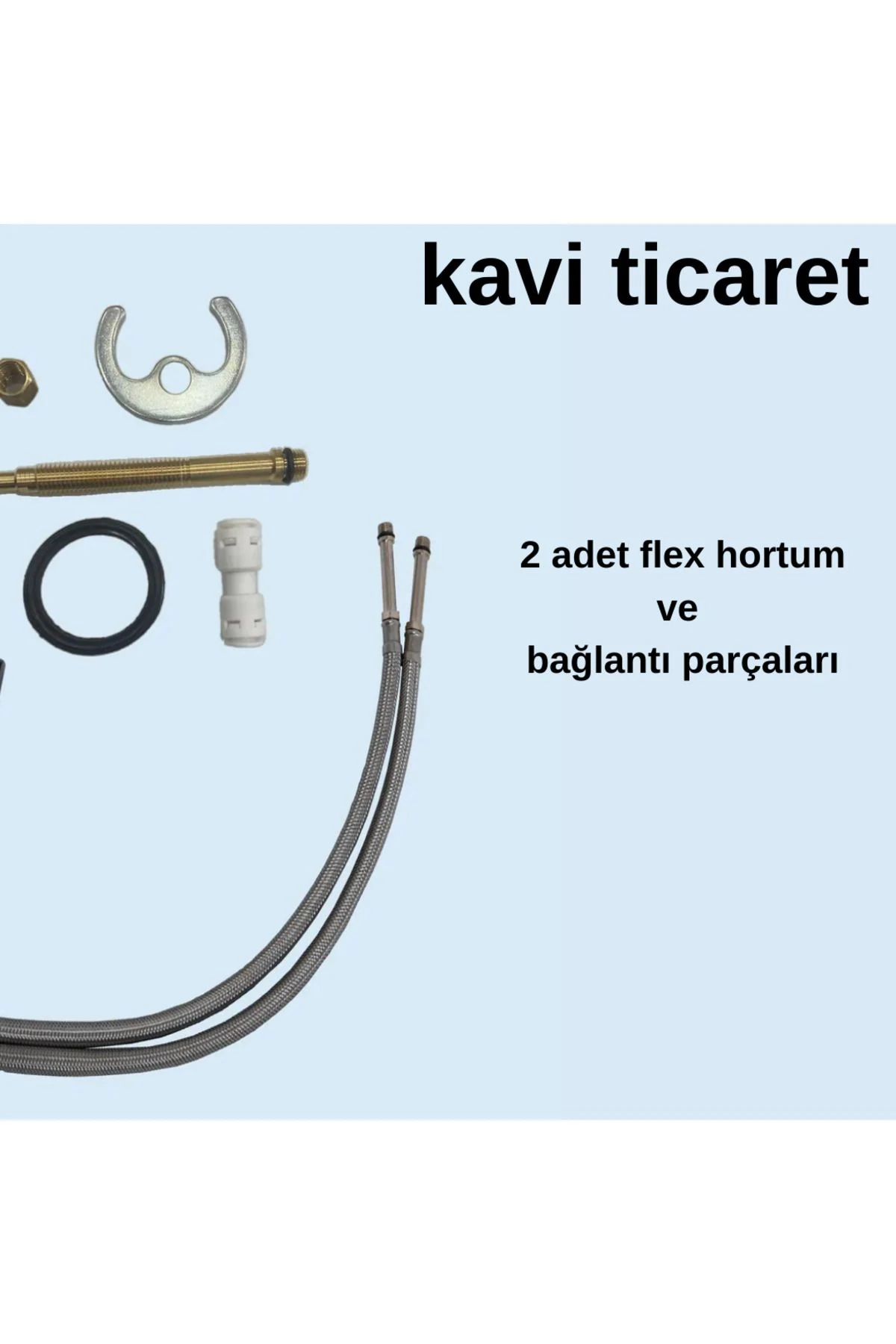 Mutfak Evye Bataryası 3 Yollu Arıtmalı Batarya Siyah