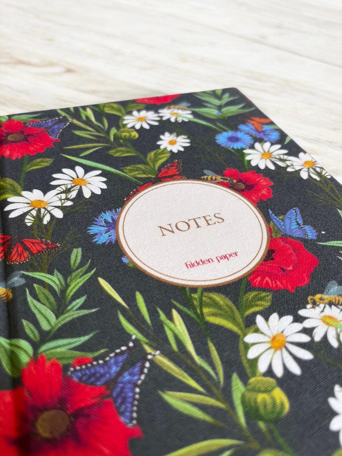 Gece Bahçesi Defter (Özel Kumaş Kapak)