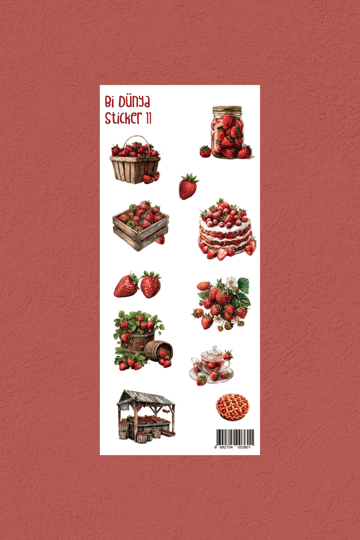 Kırmızı Renk Temalı 2'li Set