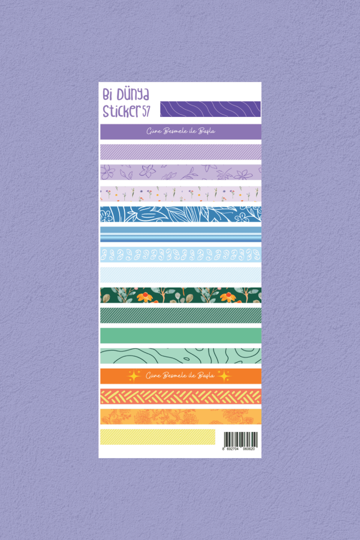 Renkli Bantlar 2'li Sticker Seti