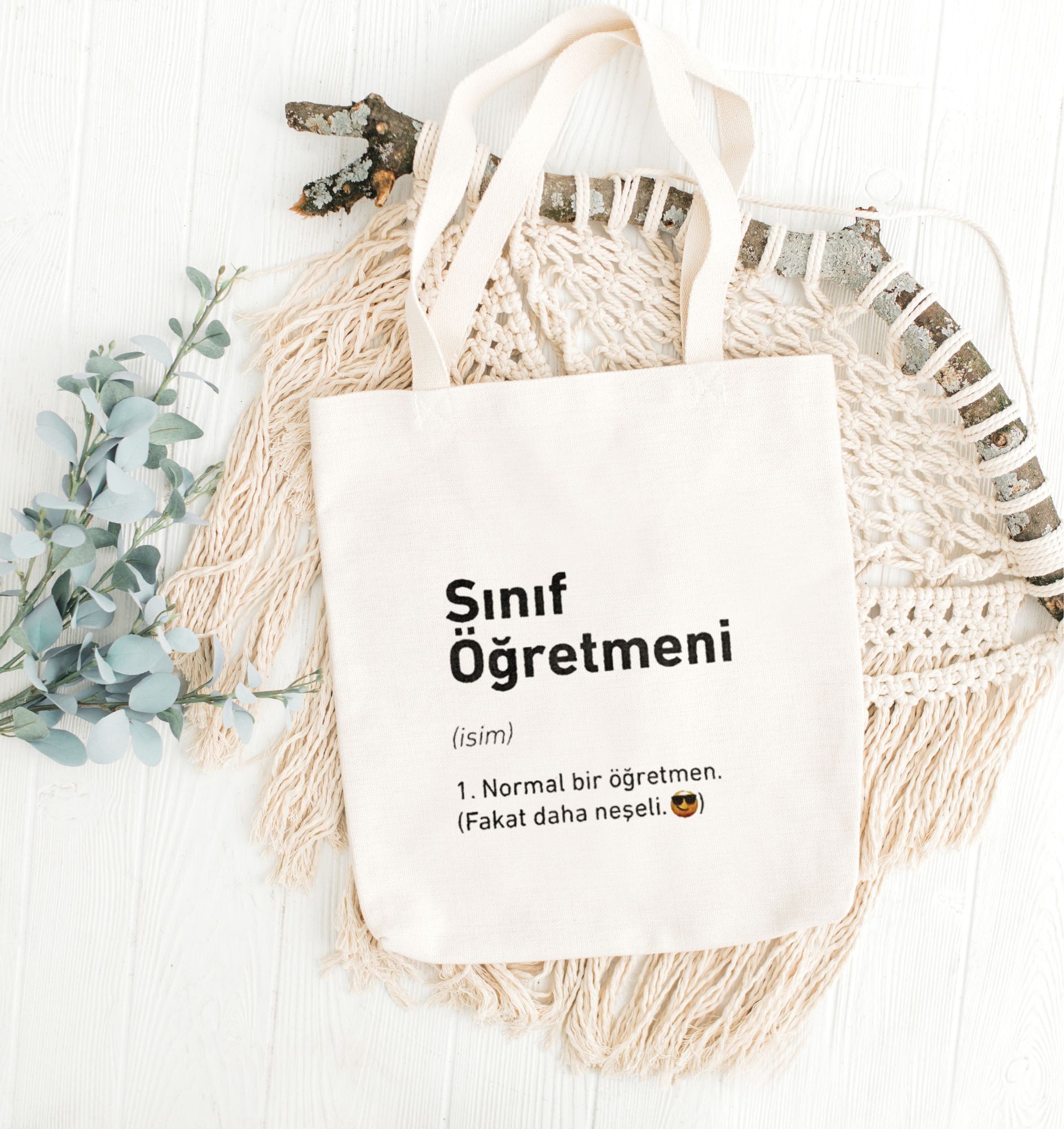 Sınıf Öğretmeni Baskılı Bez Çanta