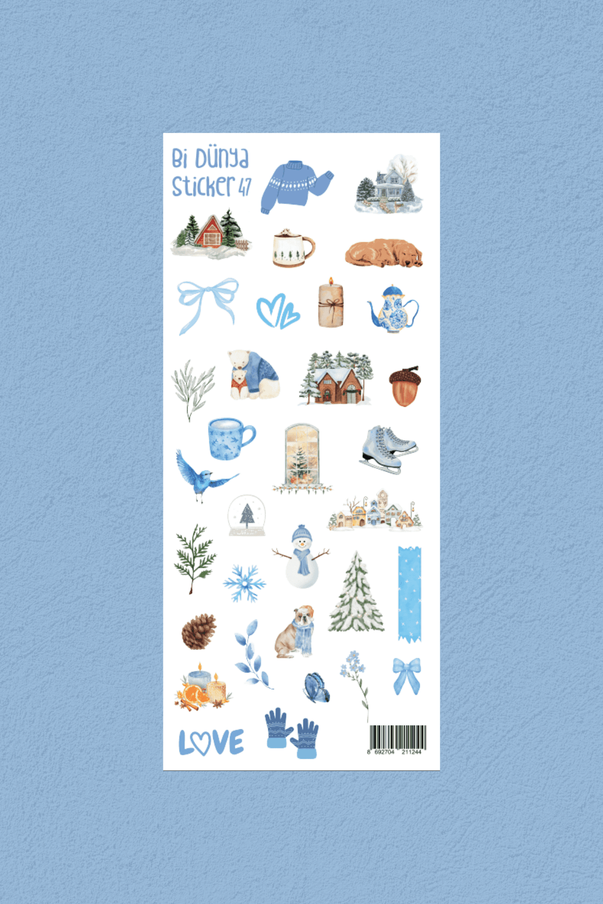 Yaz-Kış-Bahar 3'lü Sticker Set