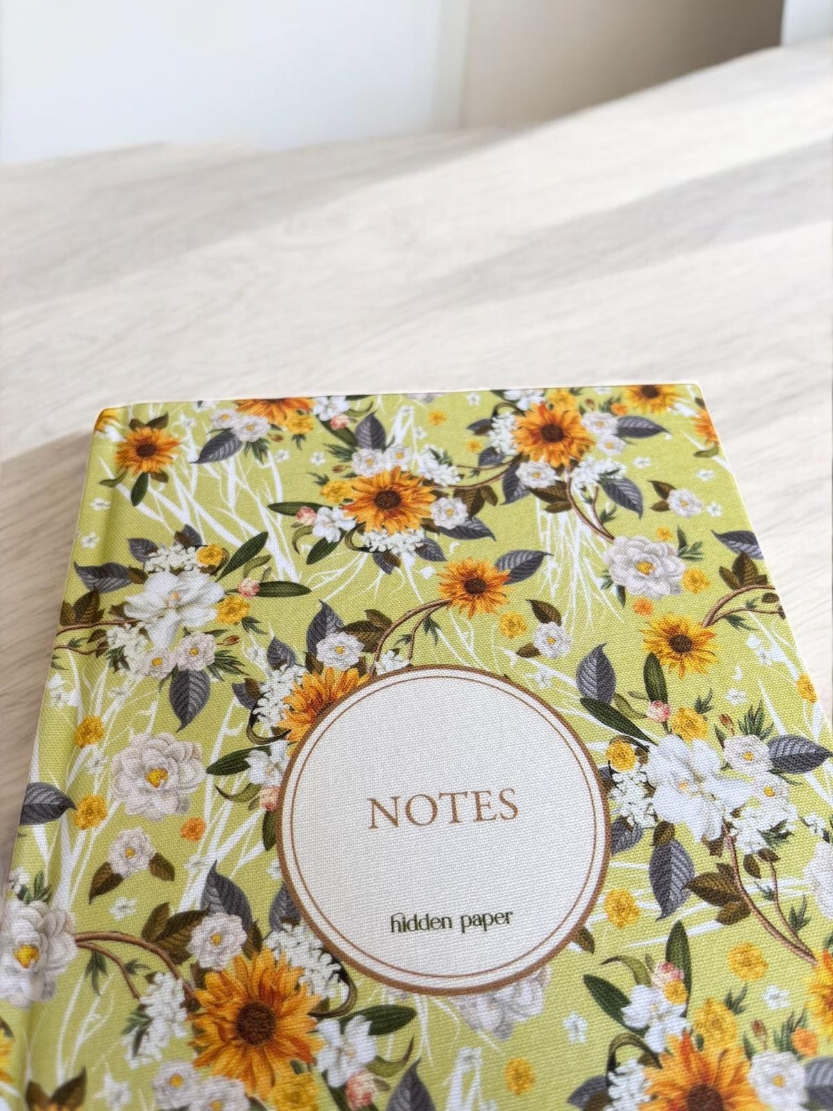 Ayçiçeği-Papatya Defter (Özel Kumaş Kapak)
