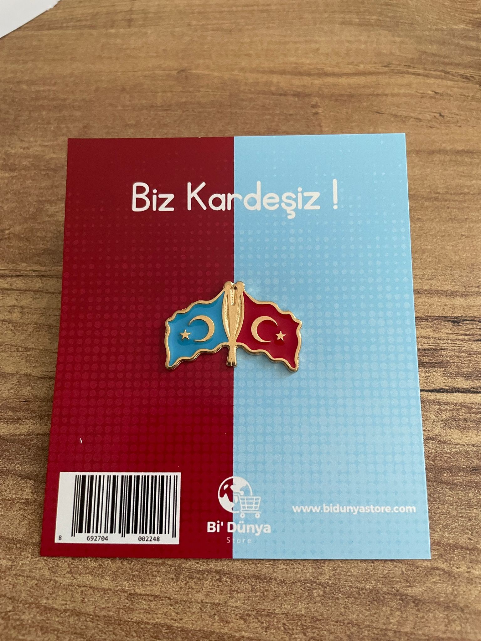 Biz Kardeşiz Broş (Doğu Türkistan-Türkiye)