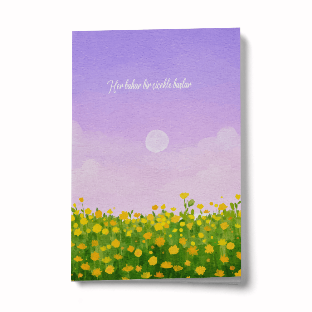 Her Bahar Bir Çiçekle Başlar Mini Defter