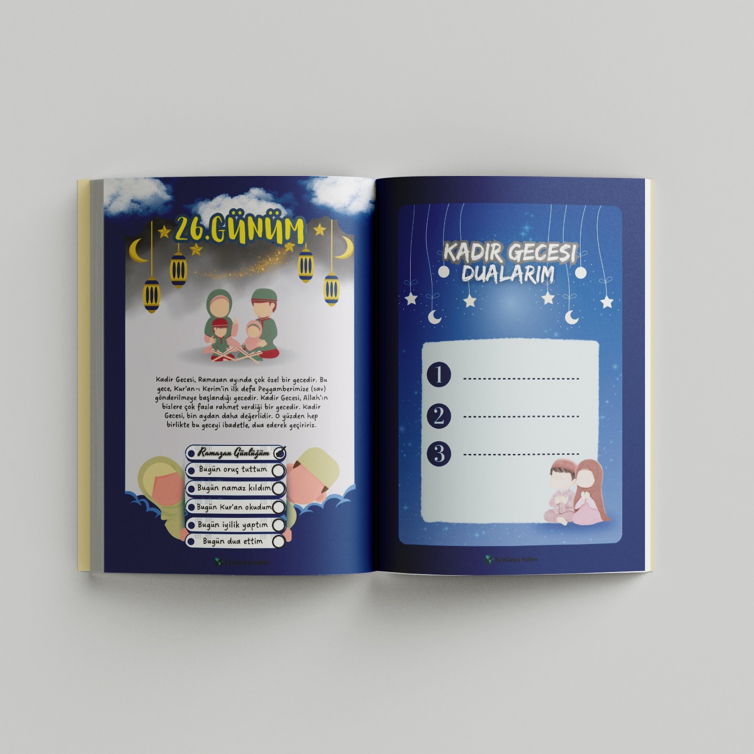 Çocuklar İçin Ramazan Ajandası (Pembe Kapak)
