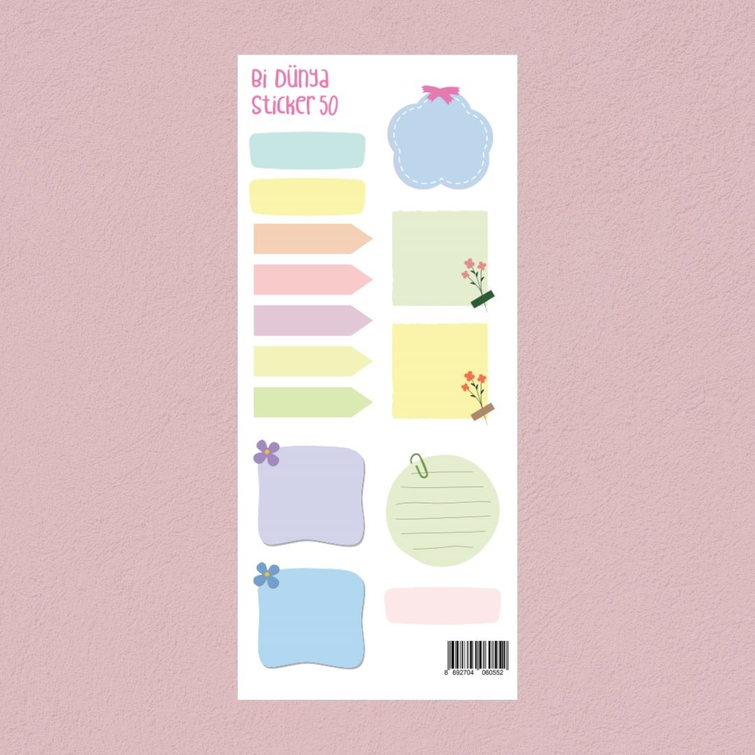 M50 – Post-it Temalı Sticker Seti