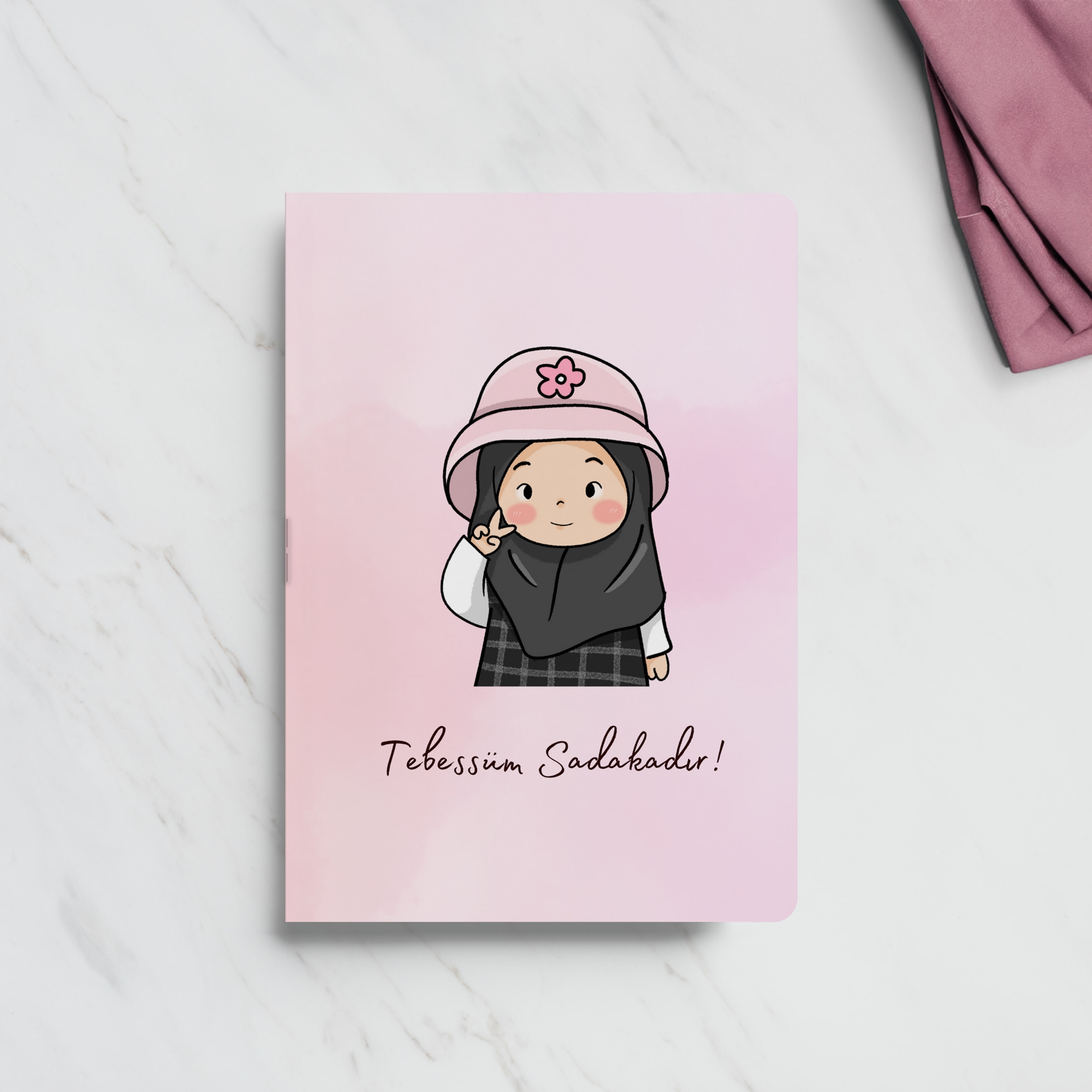 Tebessüm Sadakadır Başörtülü Kız Mini Defter