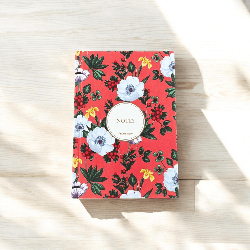 Kırmızı Huzur Defter (Özel Kumaş Kapak)