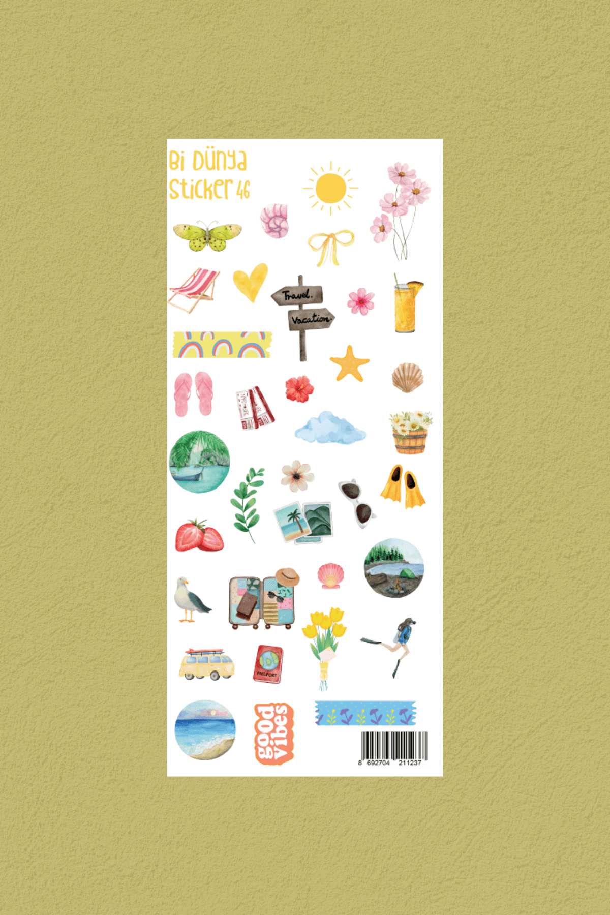 Yaz-Kış-Bahar 3'lü Sticker Set