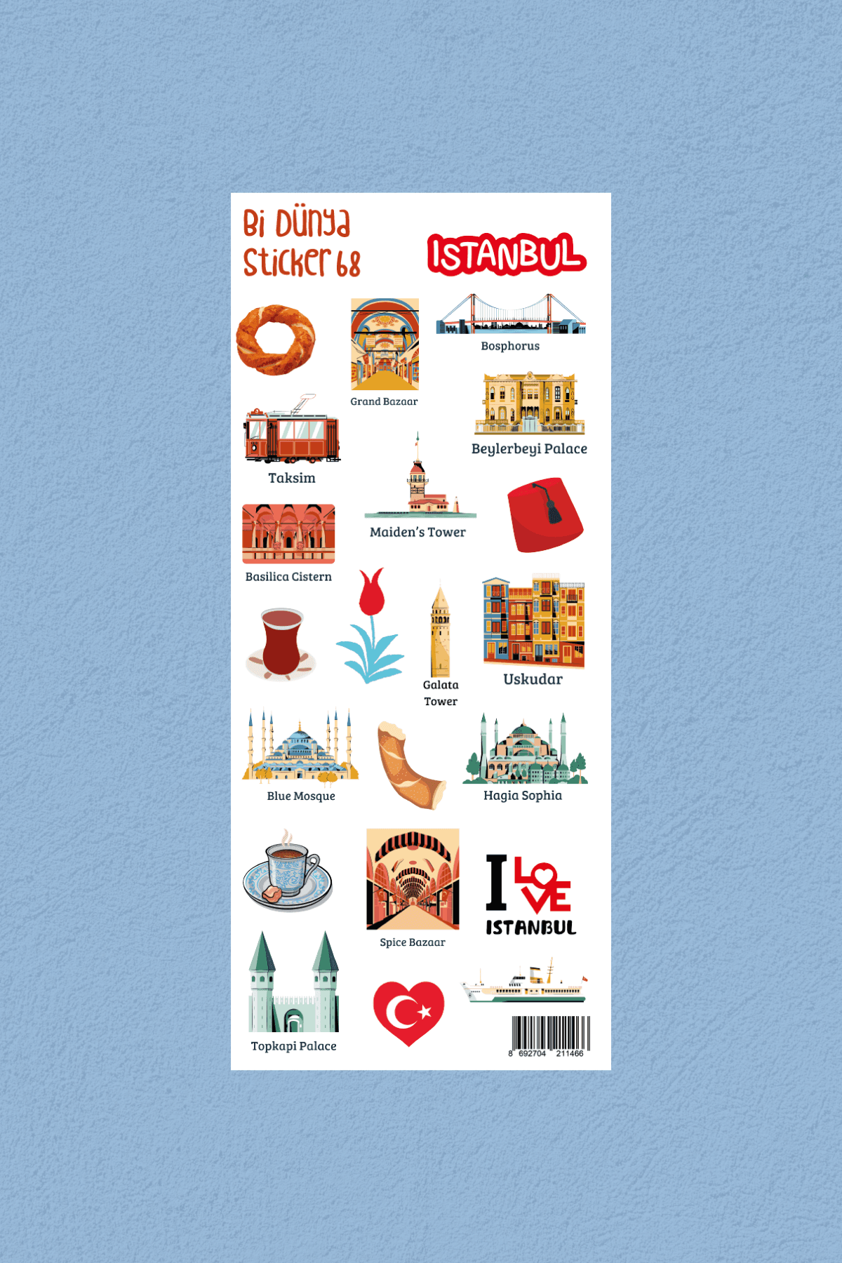 İstanbul 3\'lü Sticker Set