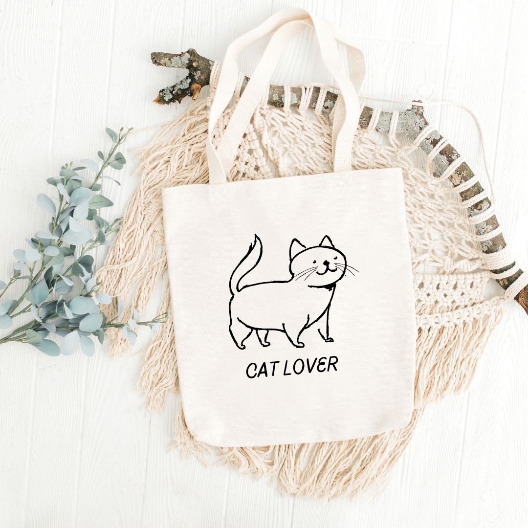 Cat Lovers Baskılı Bez Çanta