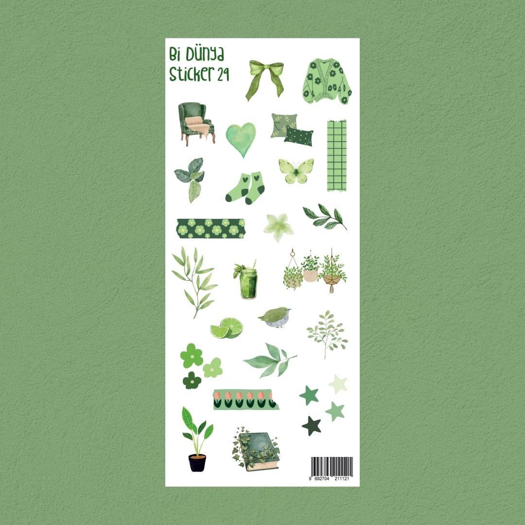 M29 – Yeşil Renkli Sticker Seti