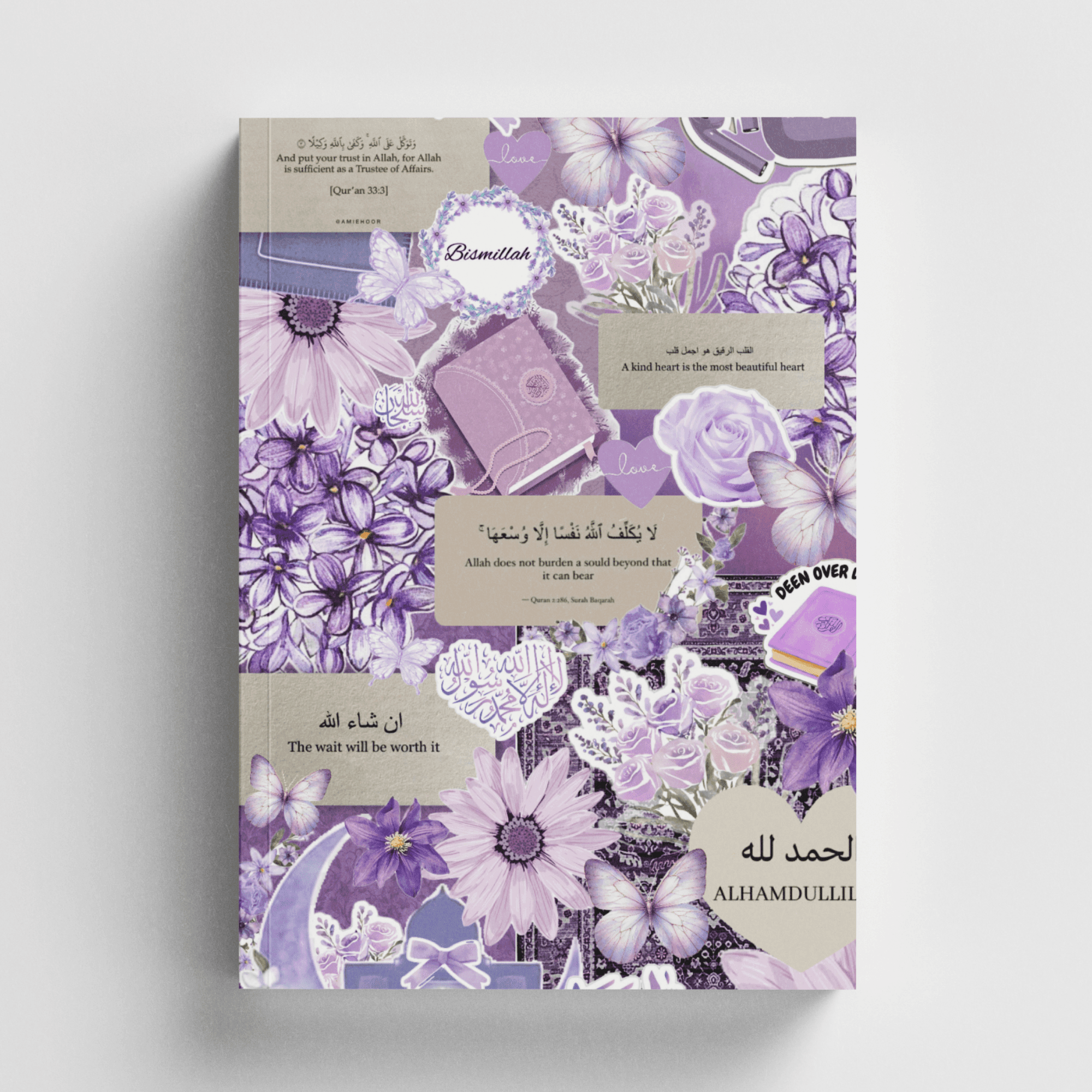 Kolaj Serisi 11 - Kalbin İnceliği İslami Defter (Ayet-Hadisli)