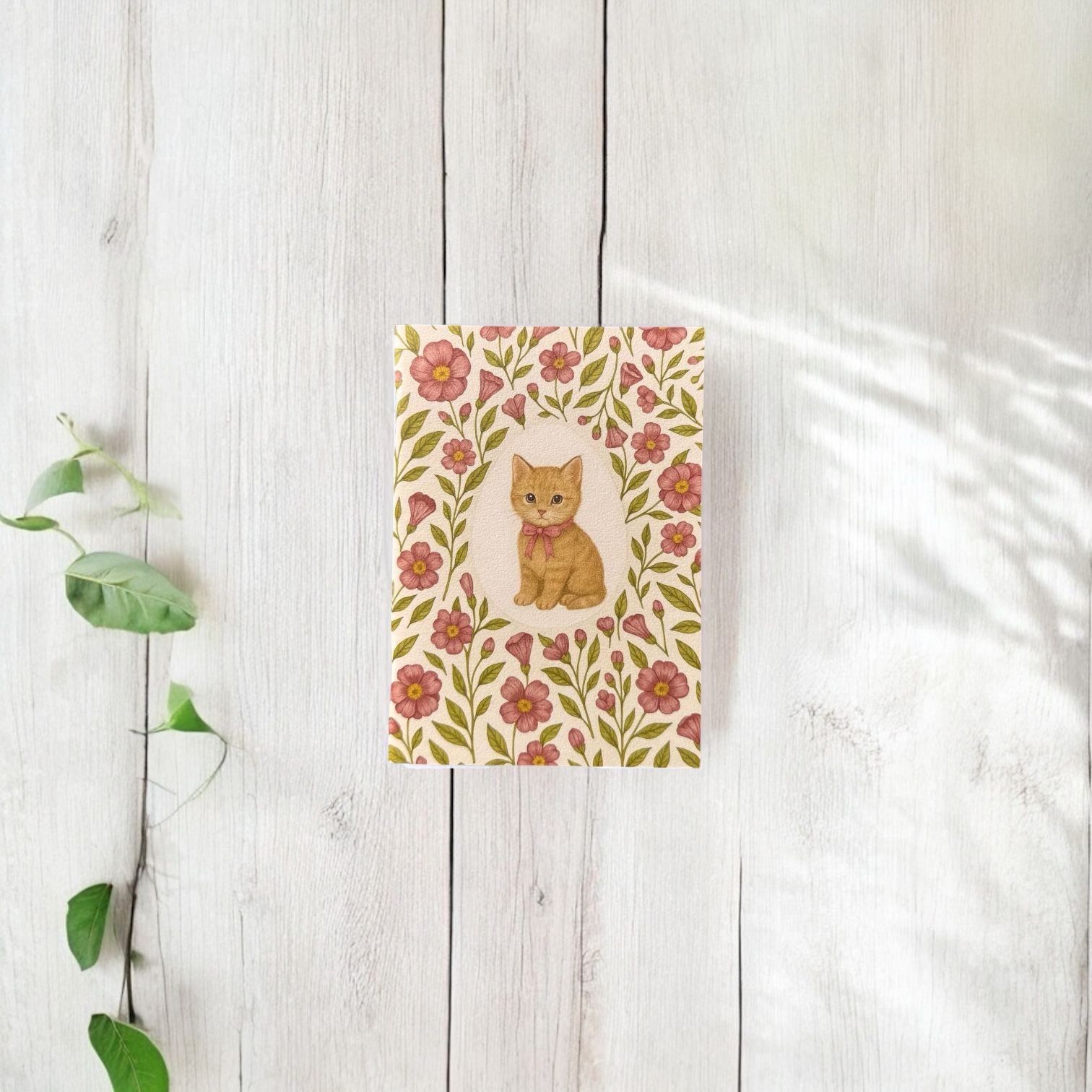 Çiçekli Pati Mini Defter