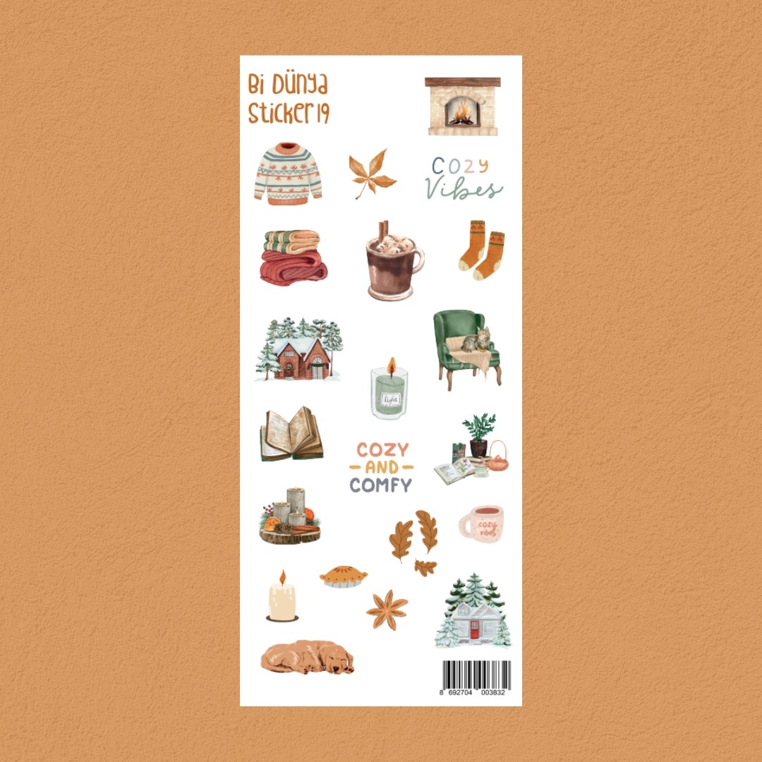 M19- Cozy Home Sticker Seti