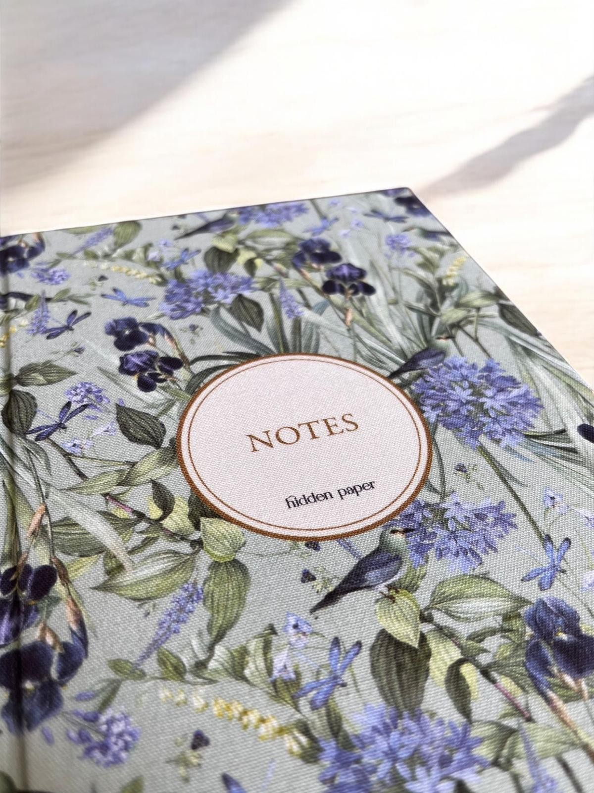 Lavanta Kuşu Defter (Özel Kumaş Kapak)