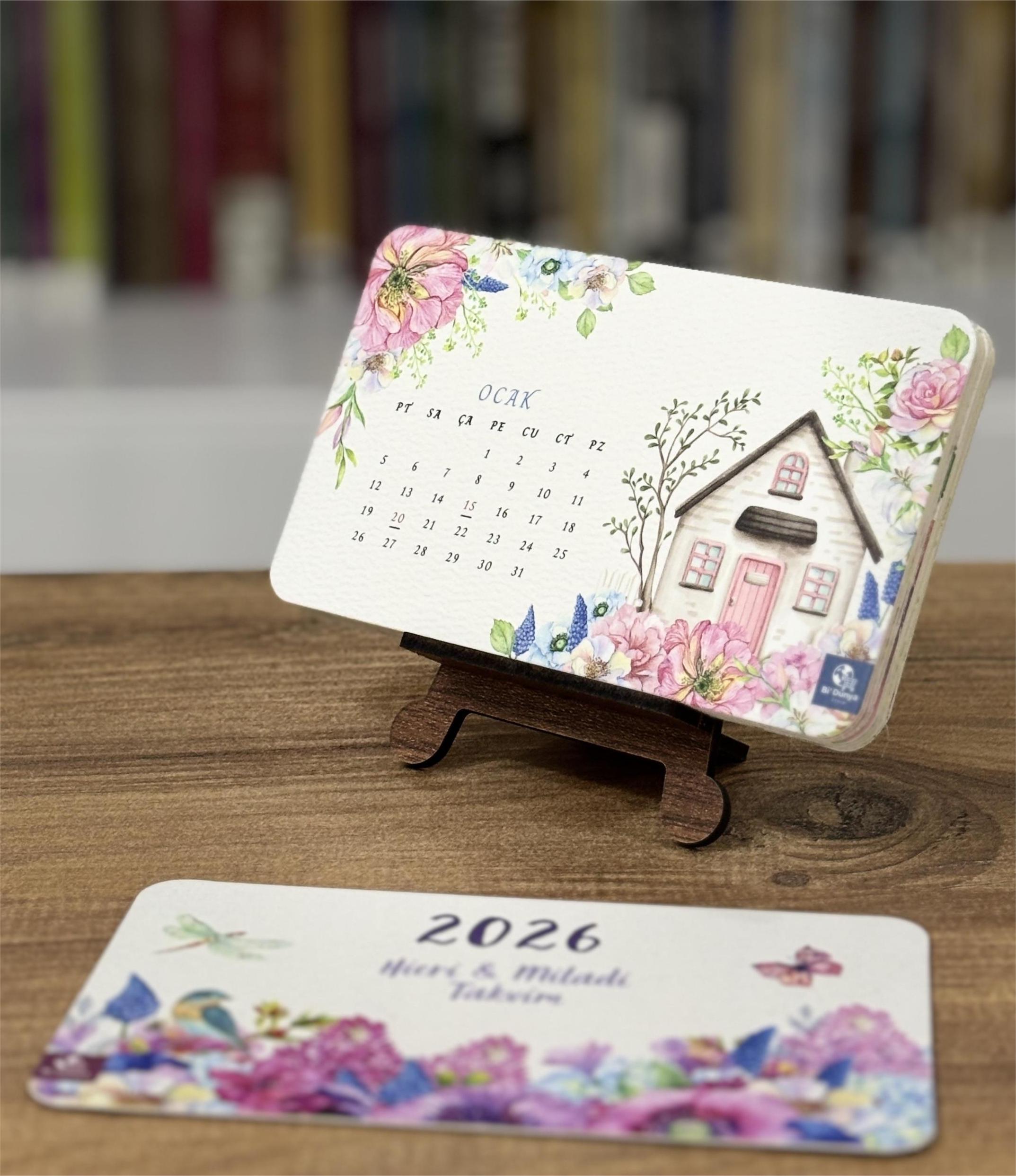 2026 Çiçekli İslami Takvim (Hicri ve Miladi)