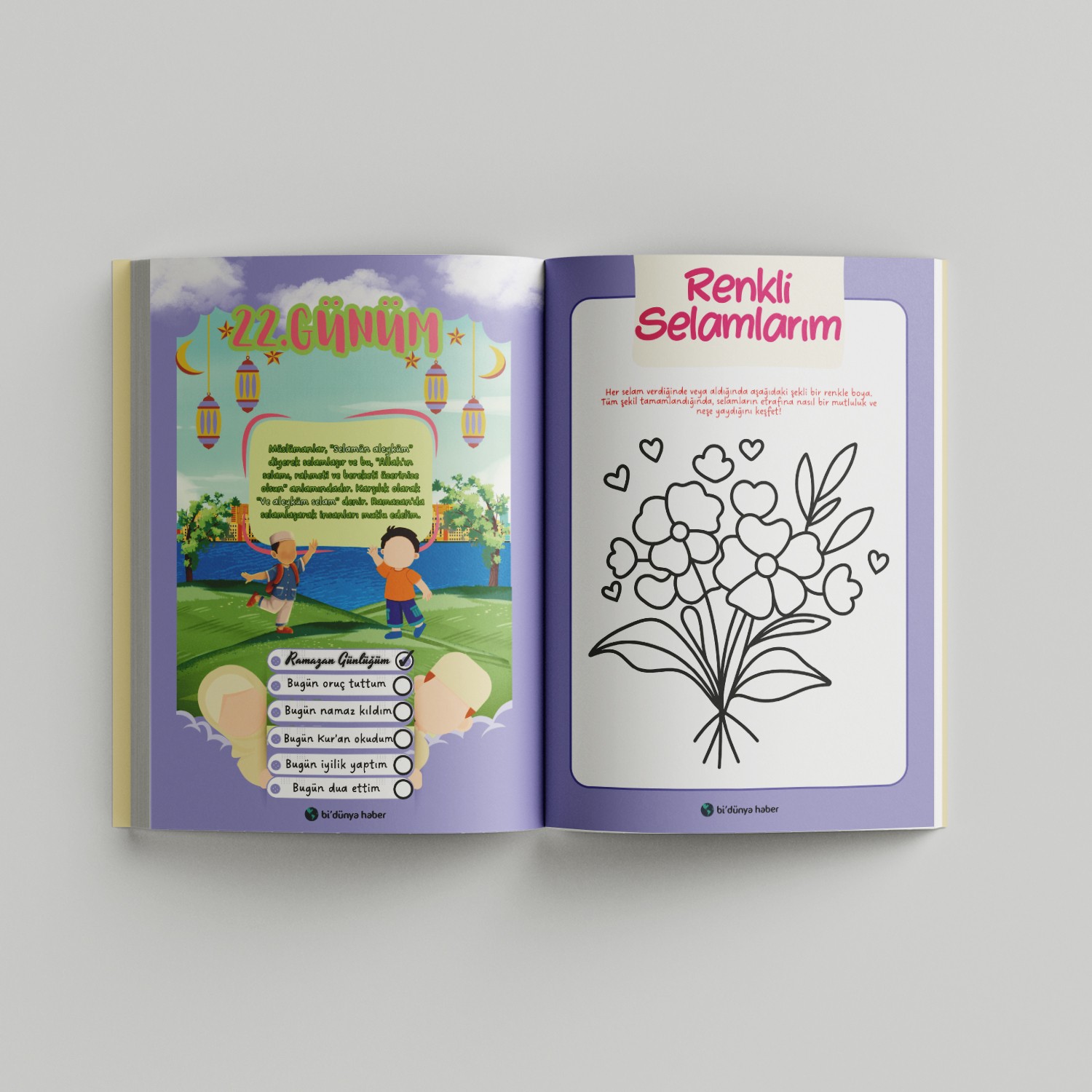 Çocuklar İçin Ramazan Ajandası (Pembe Kapak)