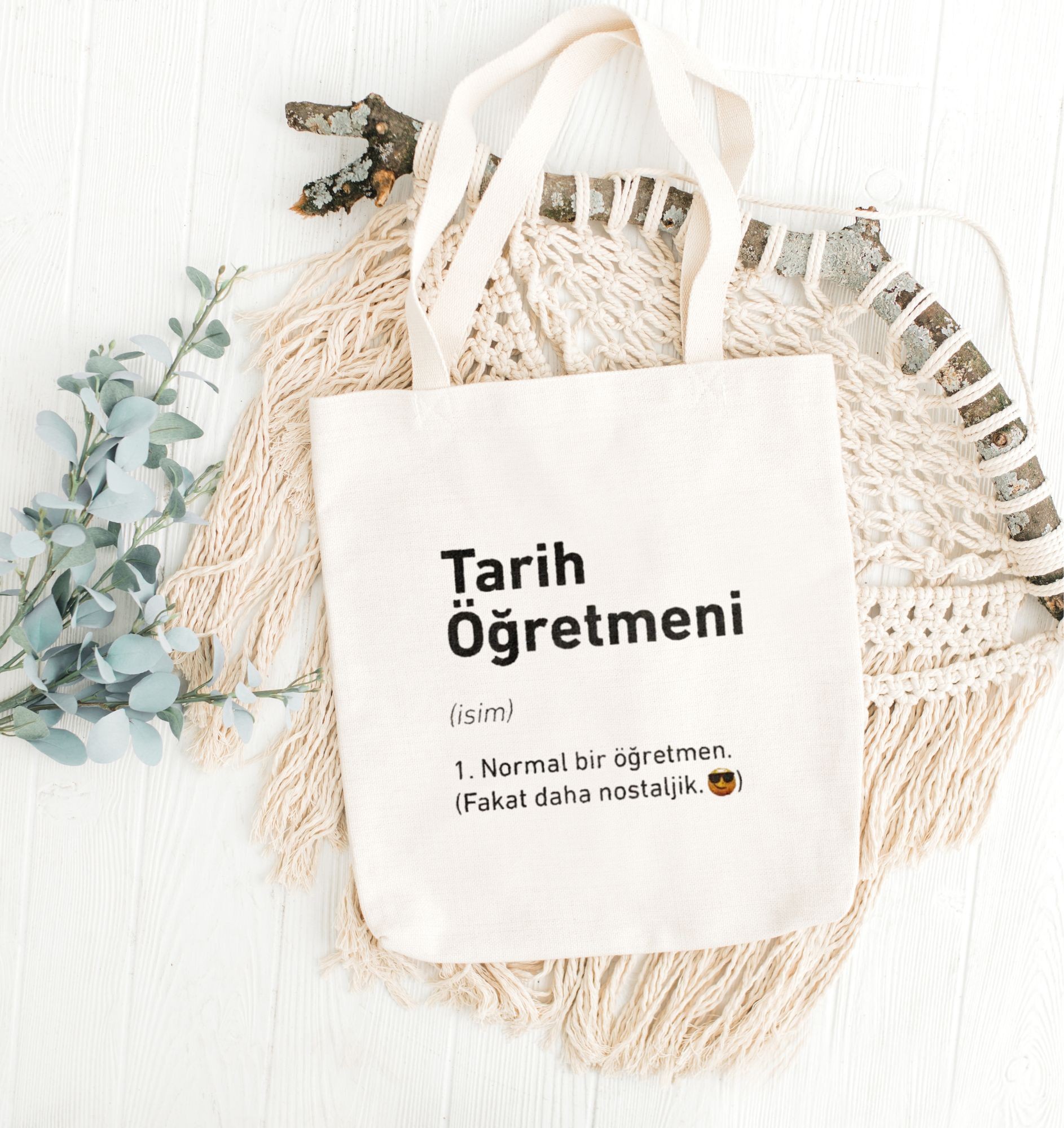 Tarih Öğretmeni Baskılı Bez Çanta