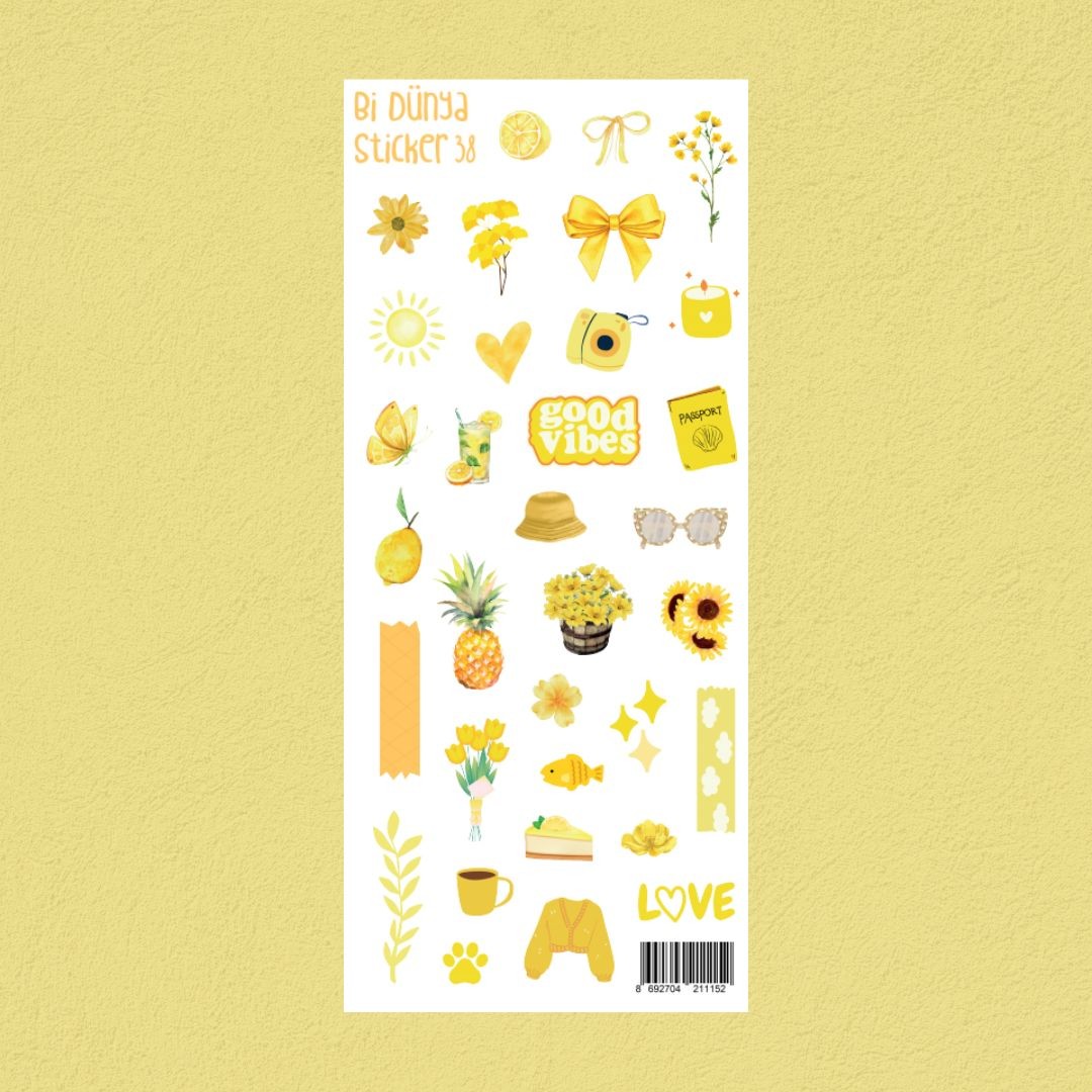 M38 – Yellow Days Sticker Seti