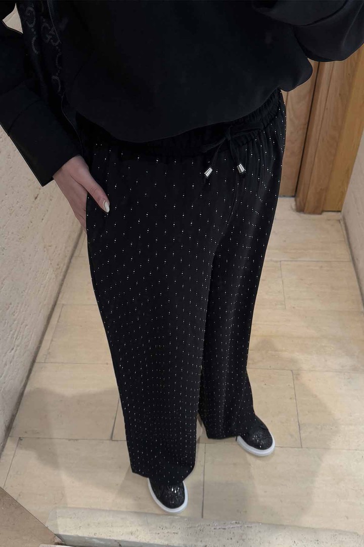 Krep Taşlı Pantolon 32-2317