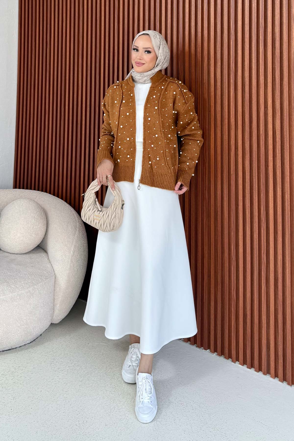 İncili Triko Hırka 7007-1