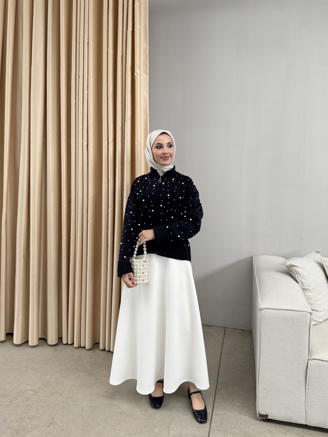 İncili Triko Hırka 32-7007
