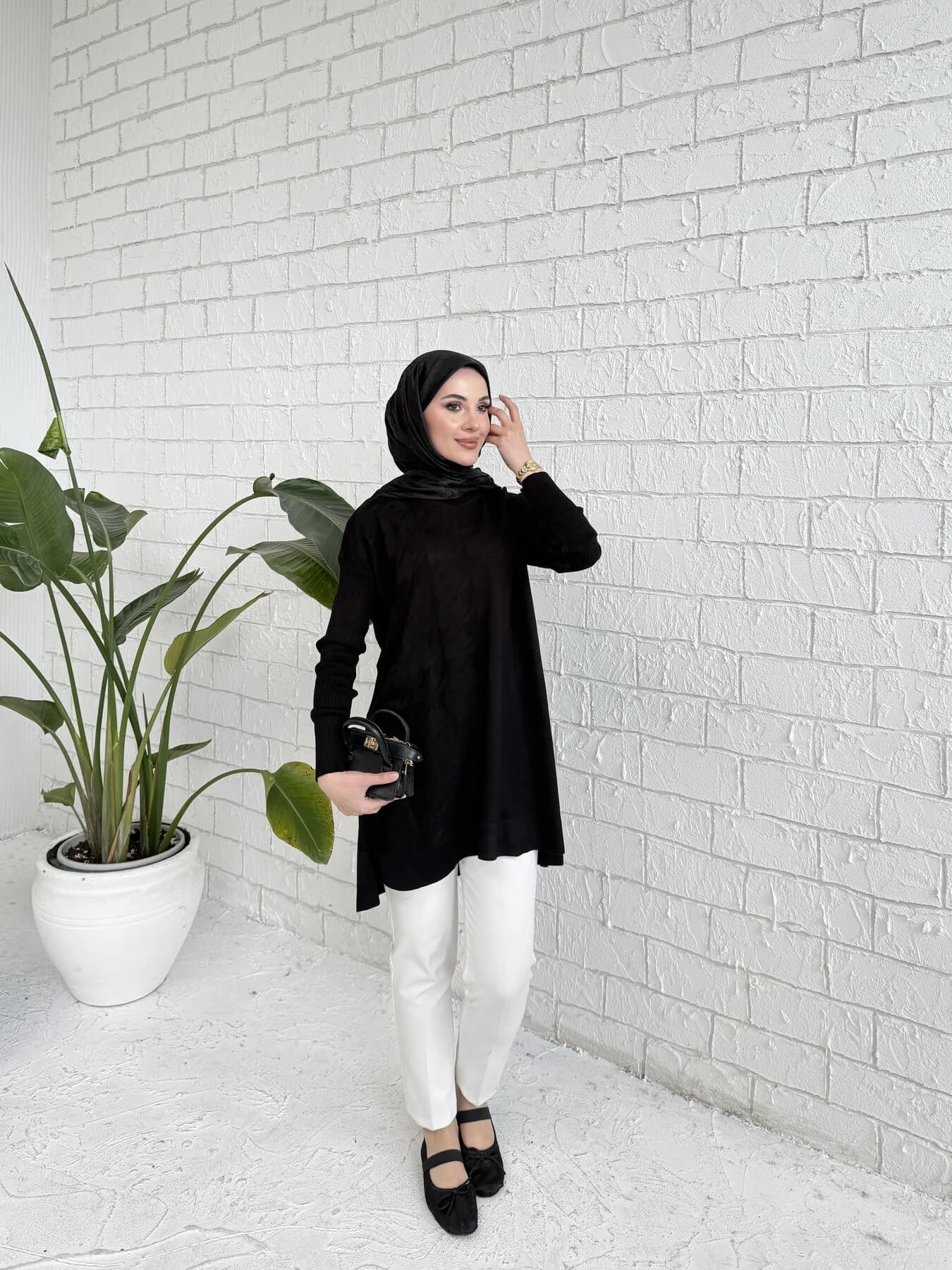Desenli Triko Tunik 70-2223