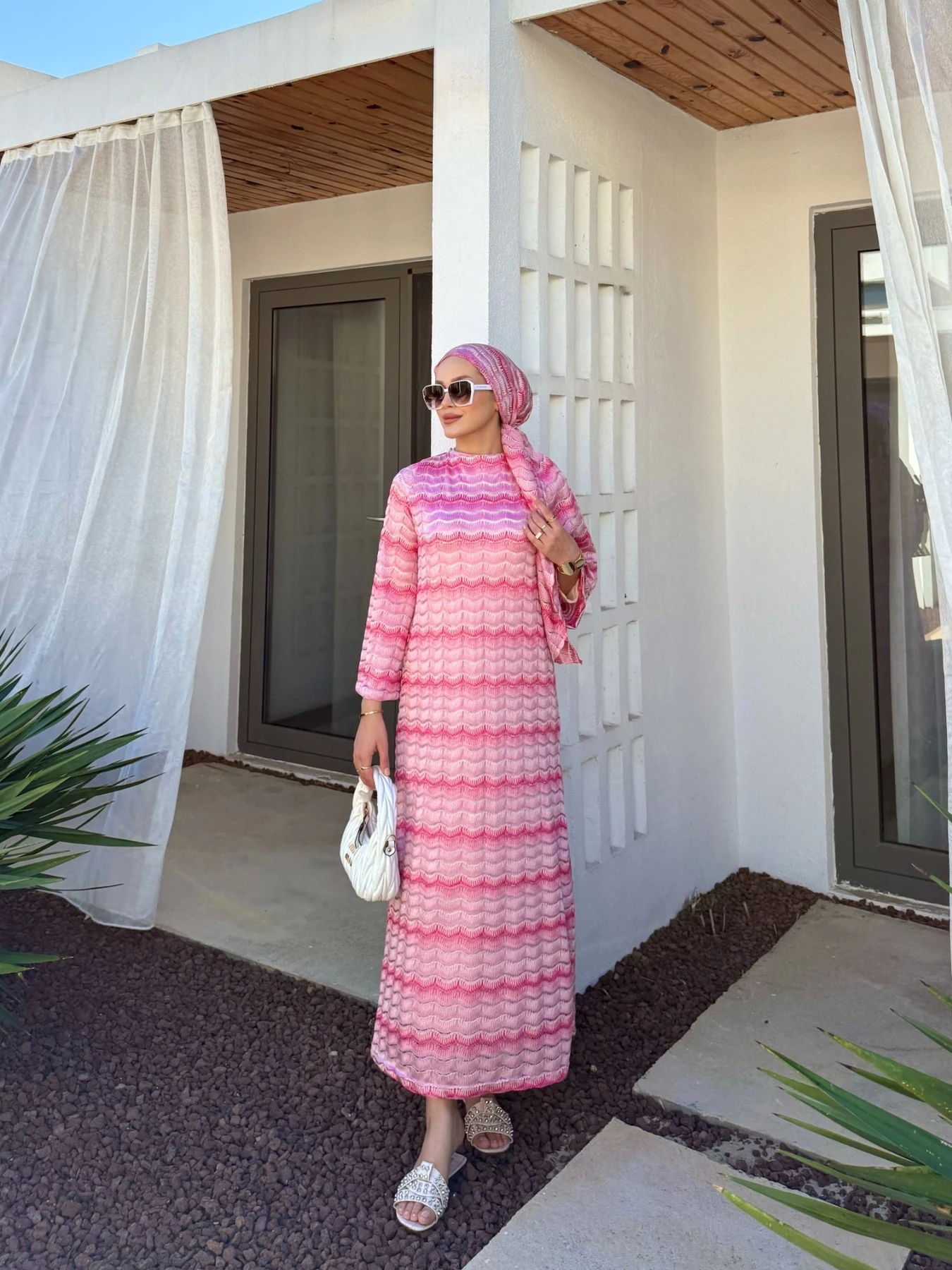 Renkli Elbise 32-3586