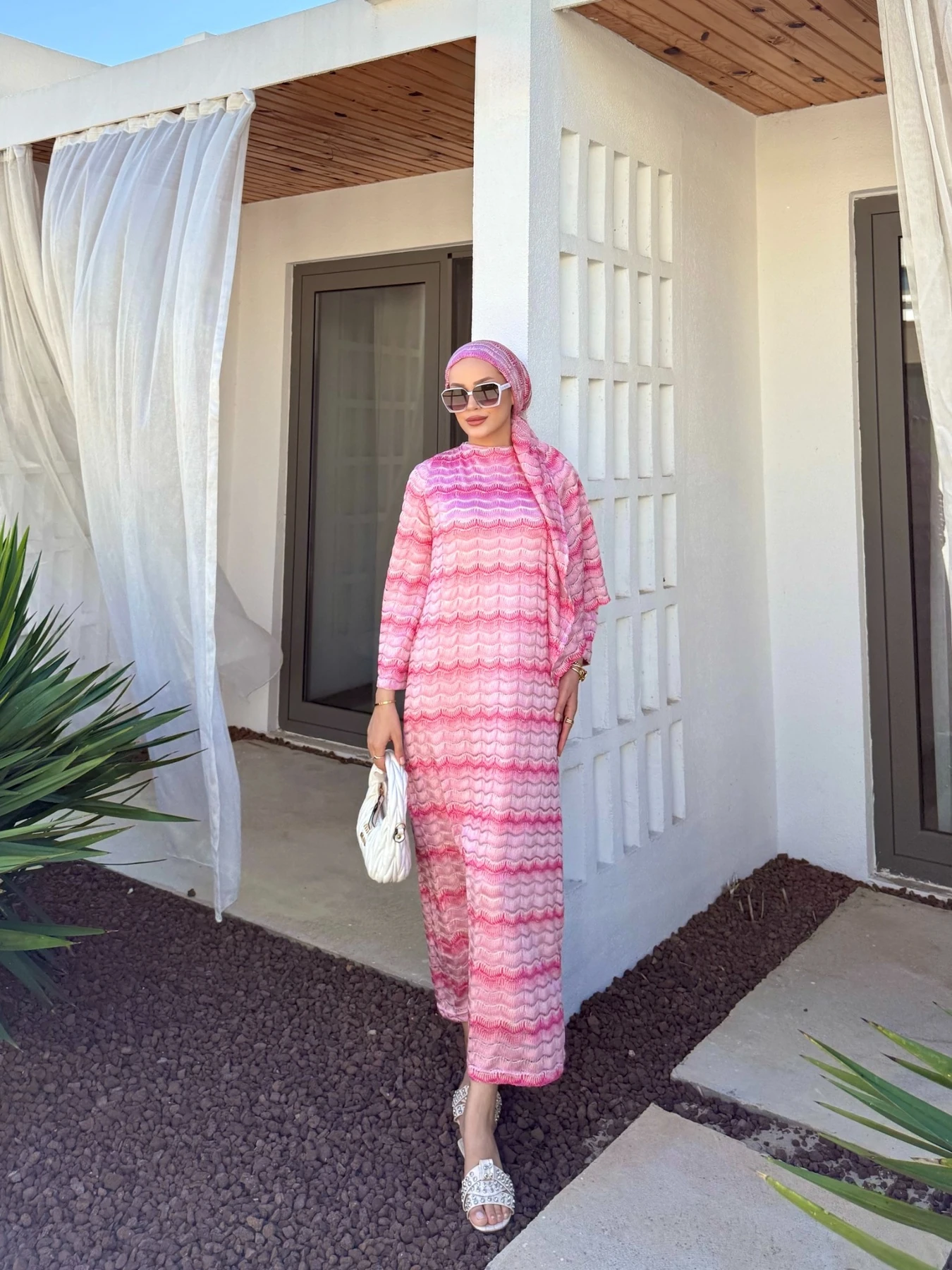 Renkli Elbise 32-3586