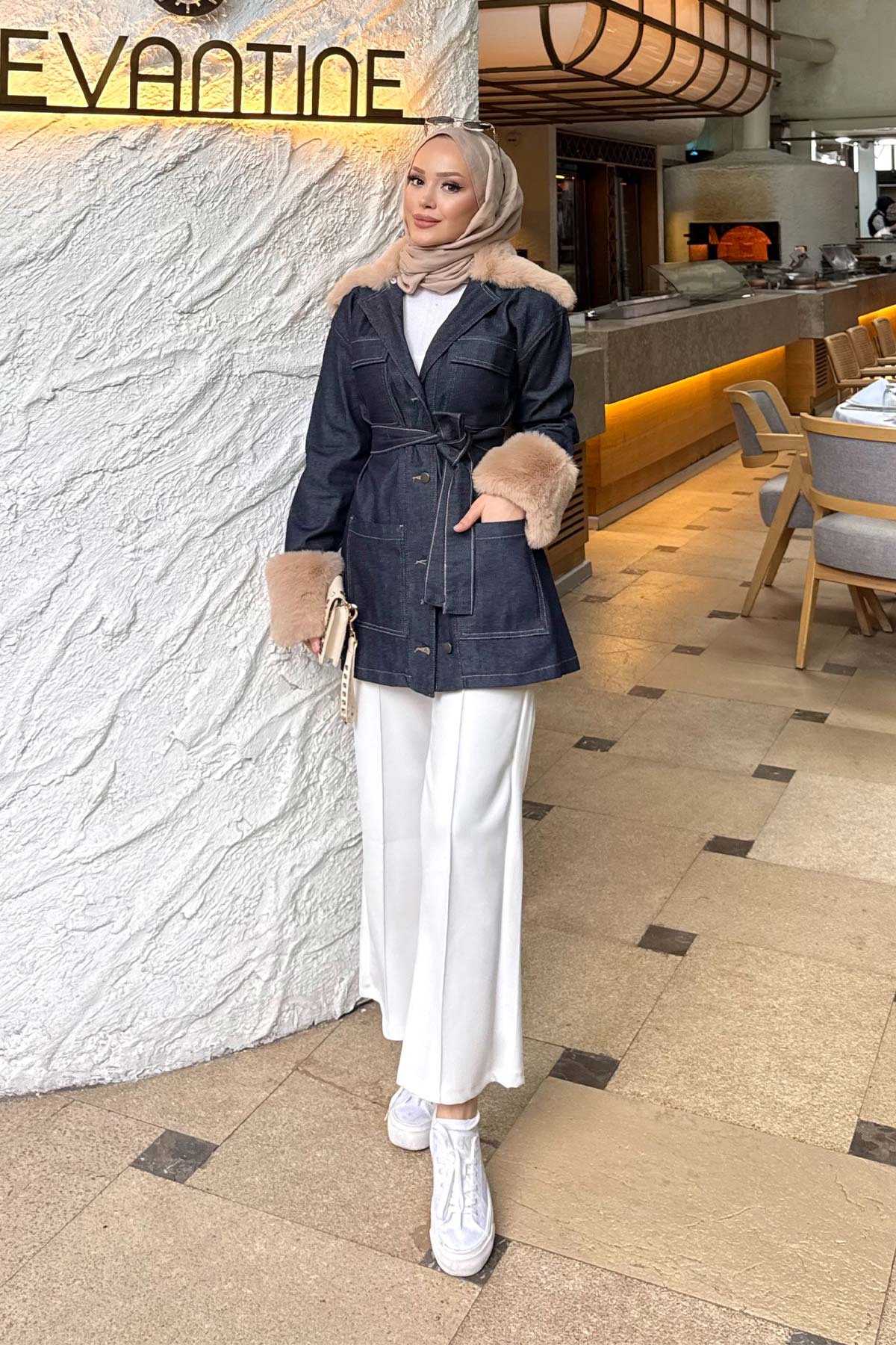 Kürklü Kot Ceket 3-0652